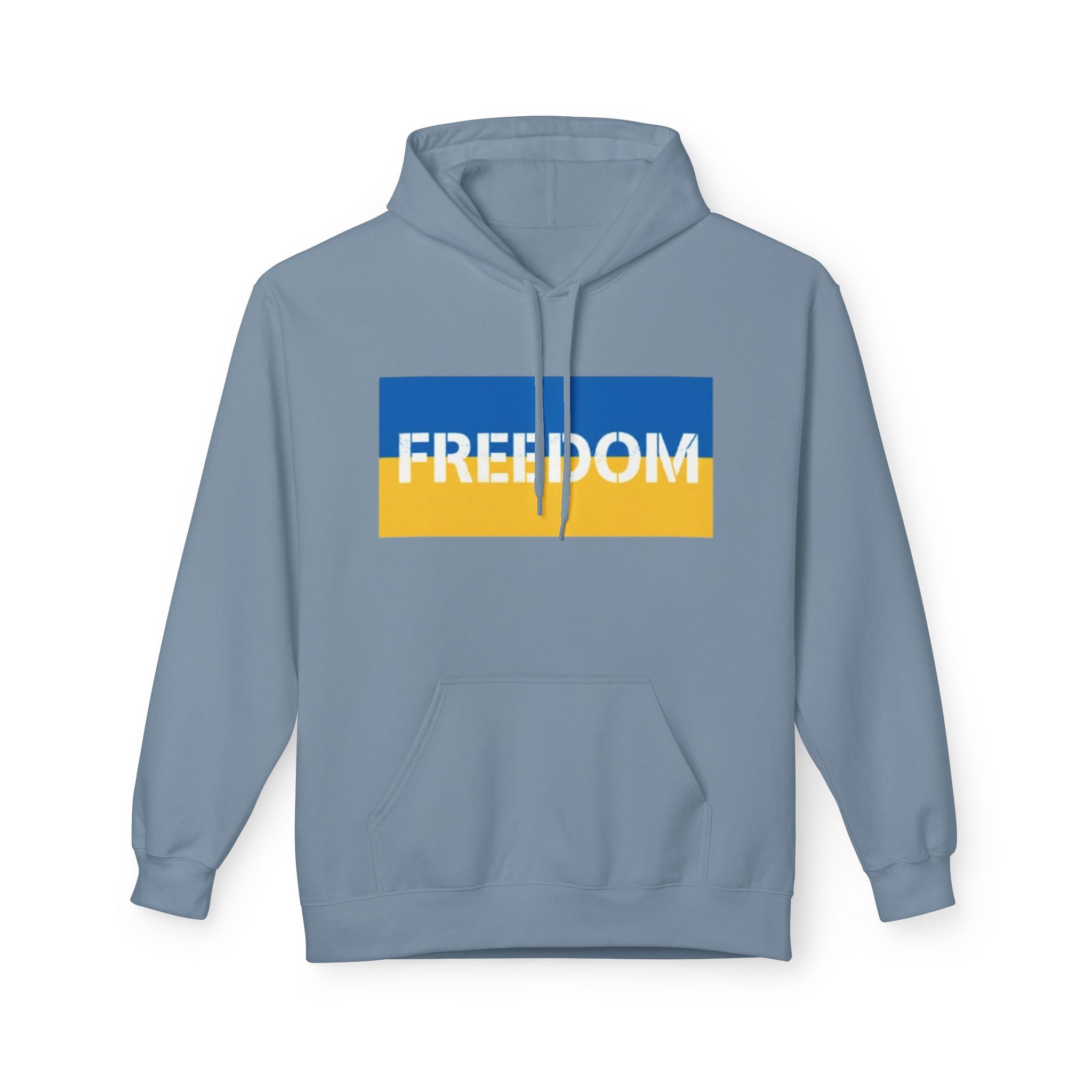 Freedom Flag Hoodie — Blue & Yellow Patriotic Freedom Pullover
