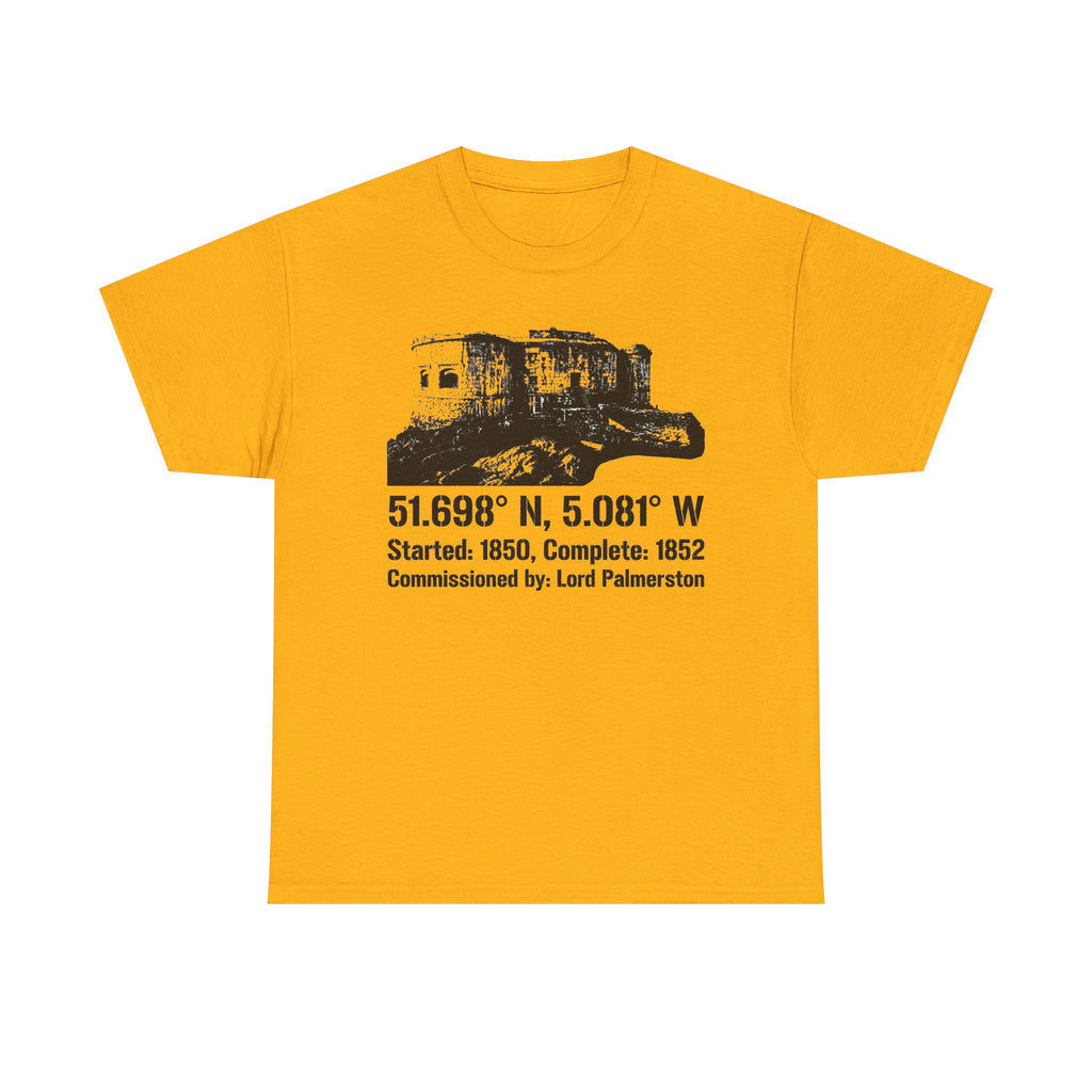 Stack Rock Fort T‑Shirt — Coastal Landmark Graphic Tee