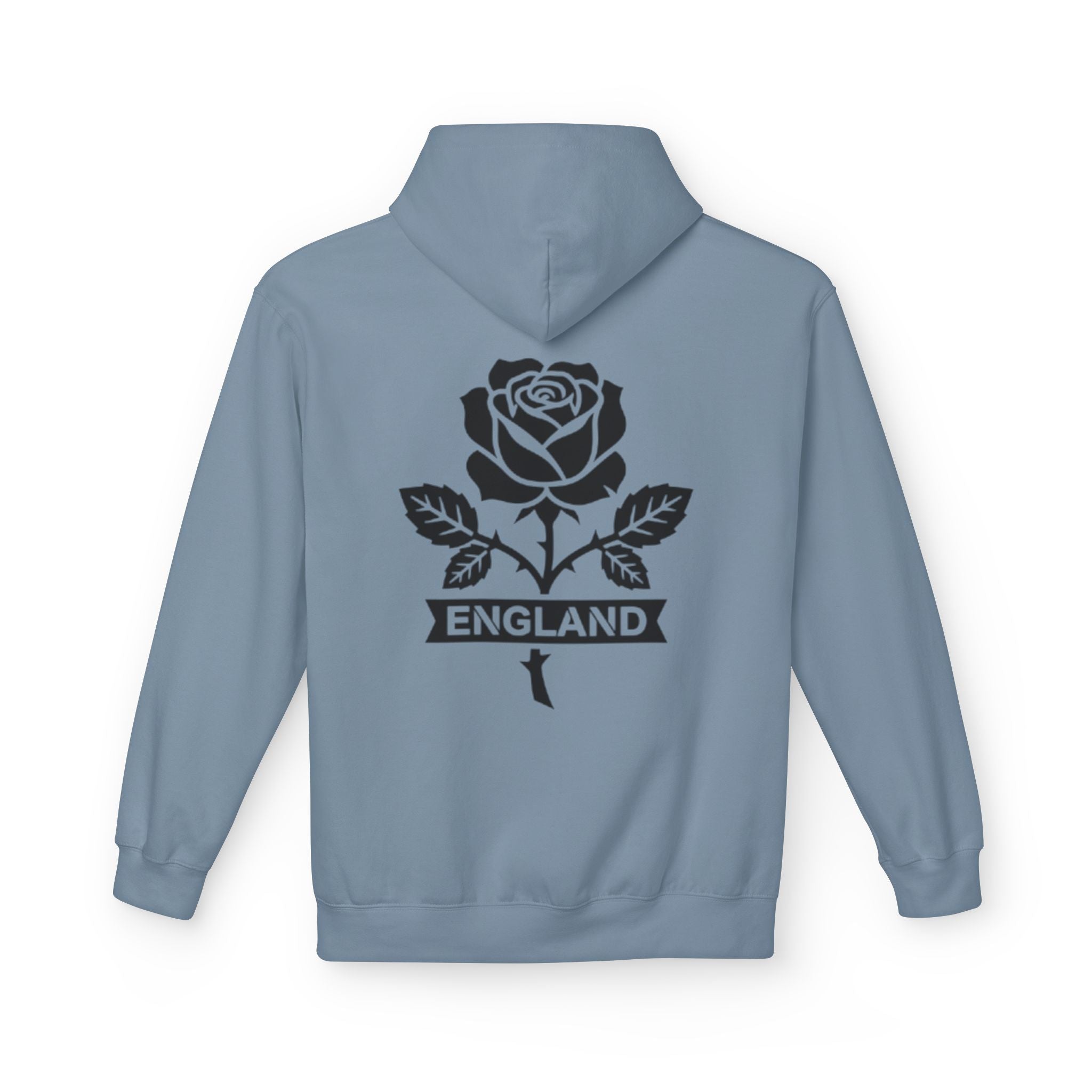 England Rose Hoodie – Vintage Floral Emblem Pullover