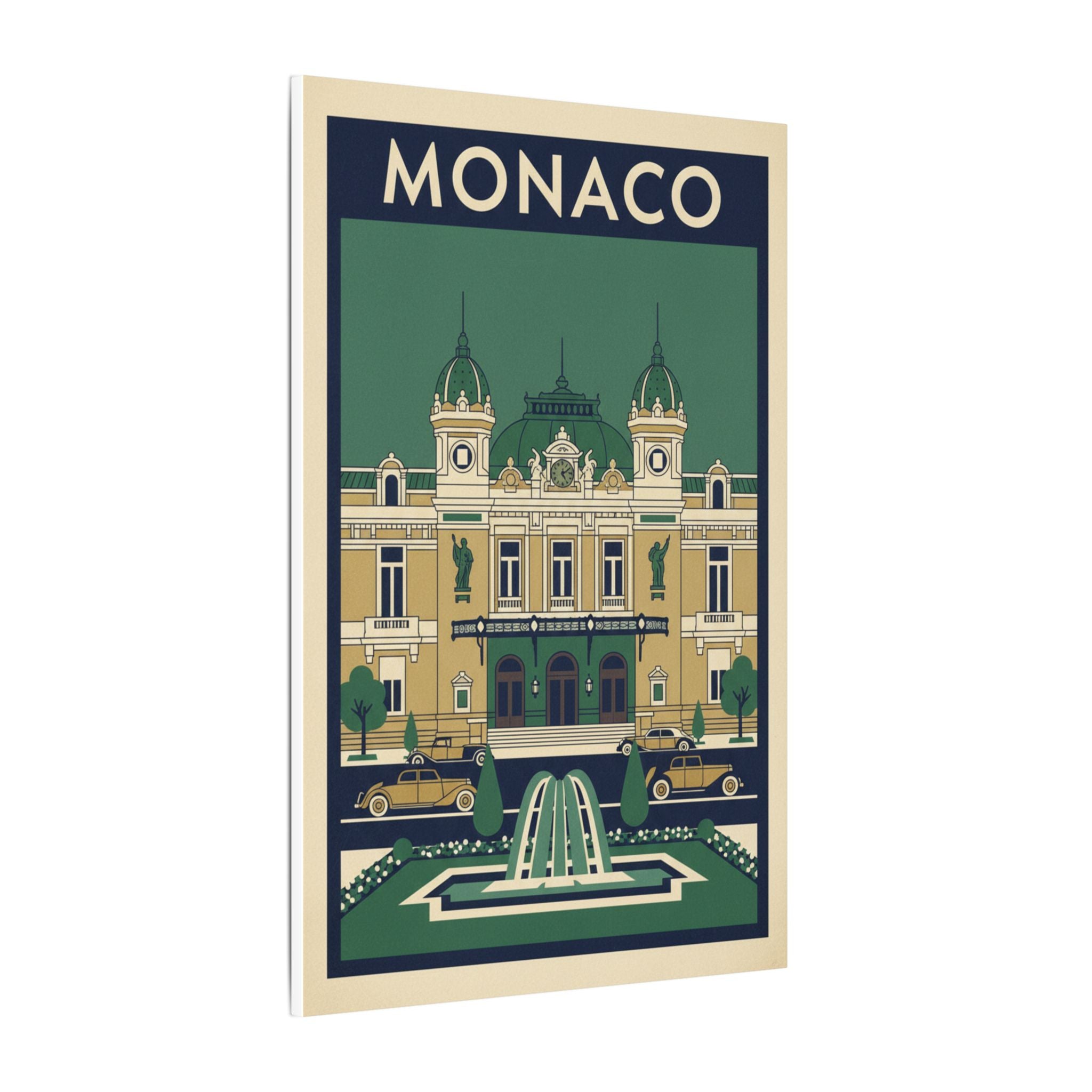 Monaco Vintage Travel Poster Canvas