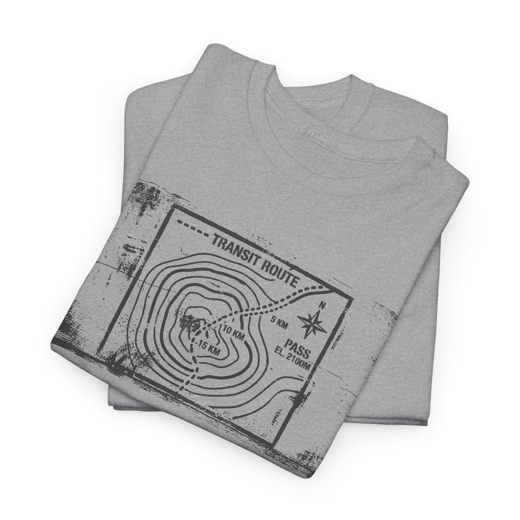 Retro Transit Route Adventure T-Shirt — Vintage Travel Map Graphic Tee