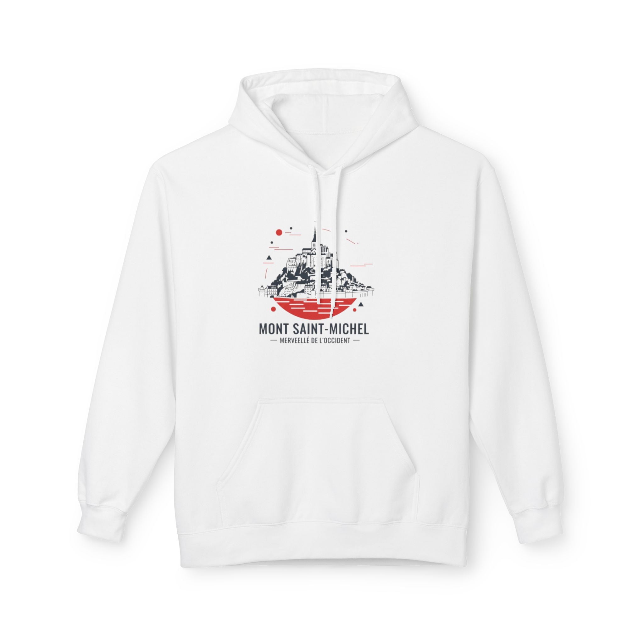 Mont Saint-Michel Graphic Hoodie — French Landmark Travel Sweatshirt