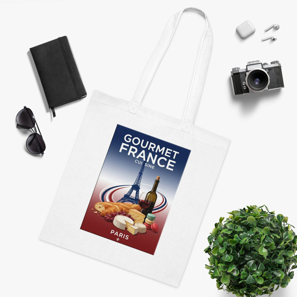 Gourmet France Tote – Paris Cuisine Cotton Bag