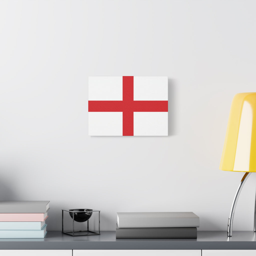 English Flag St. George's Cross Canvas Print — England Flag Matte Stretched Wall Art