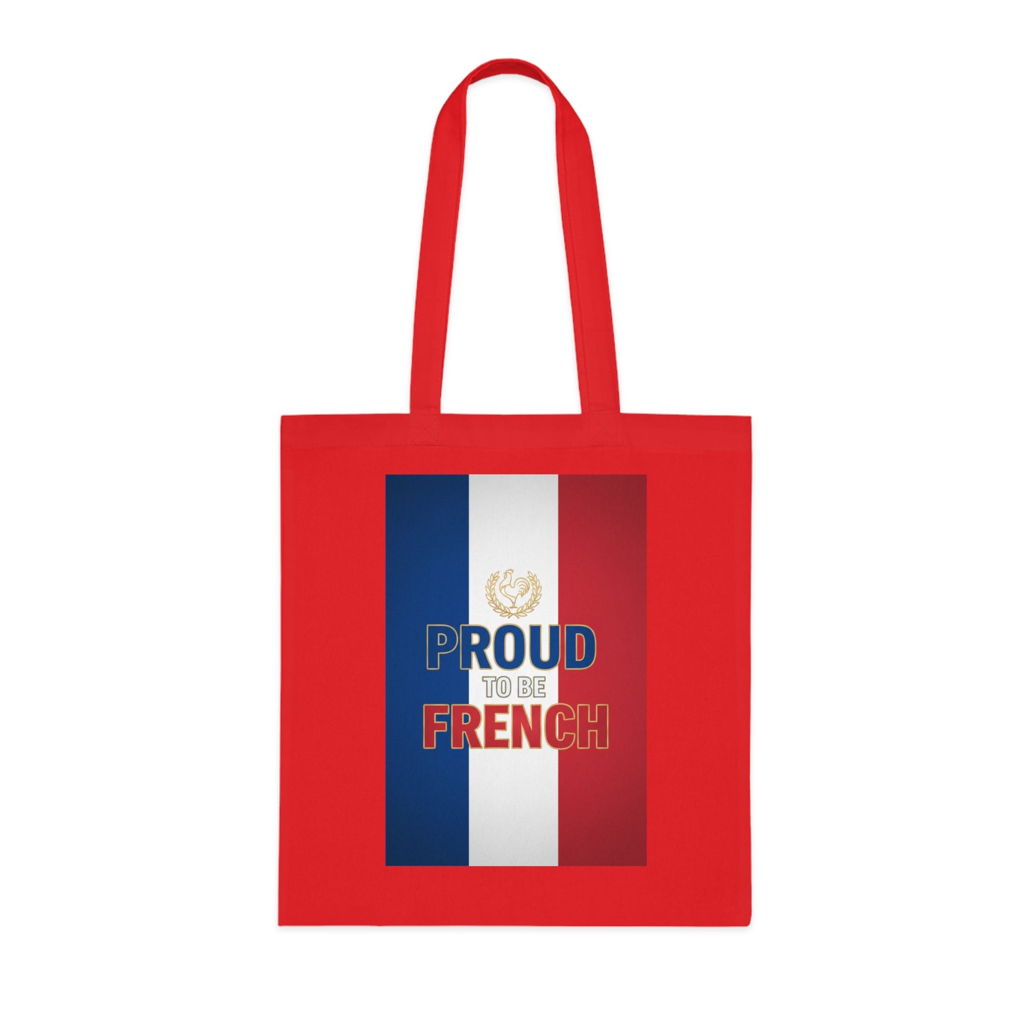 Proud to Be French Cotton Tote — Tricolor Flag Grocery & Market Bag