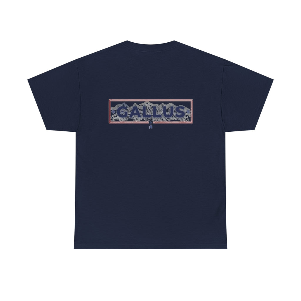 Gallus Logo T-Shirt — Minimal Retro Chest & Back Graphic Tee