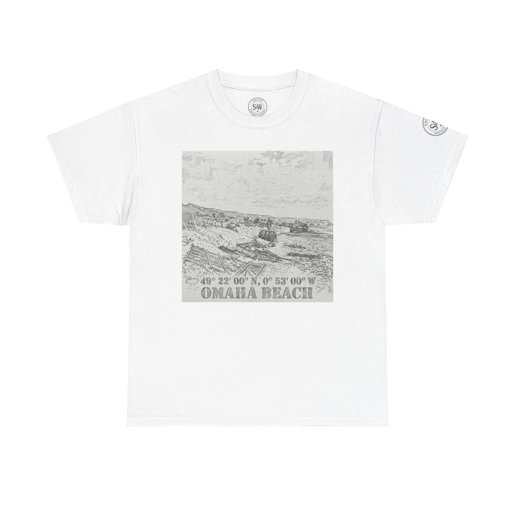 Omaha Beach Coordinates Tee – D-Day Normandy Memorial T‑Shirt