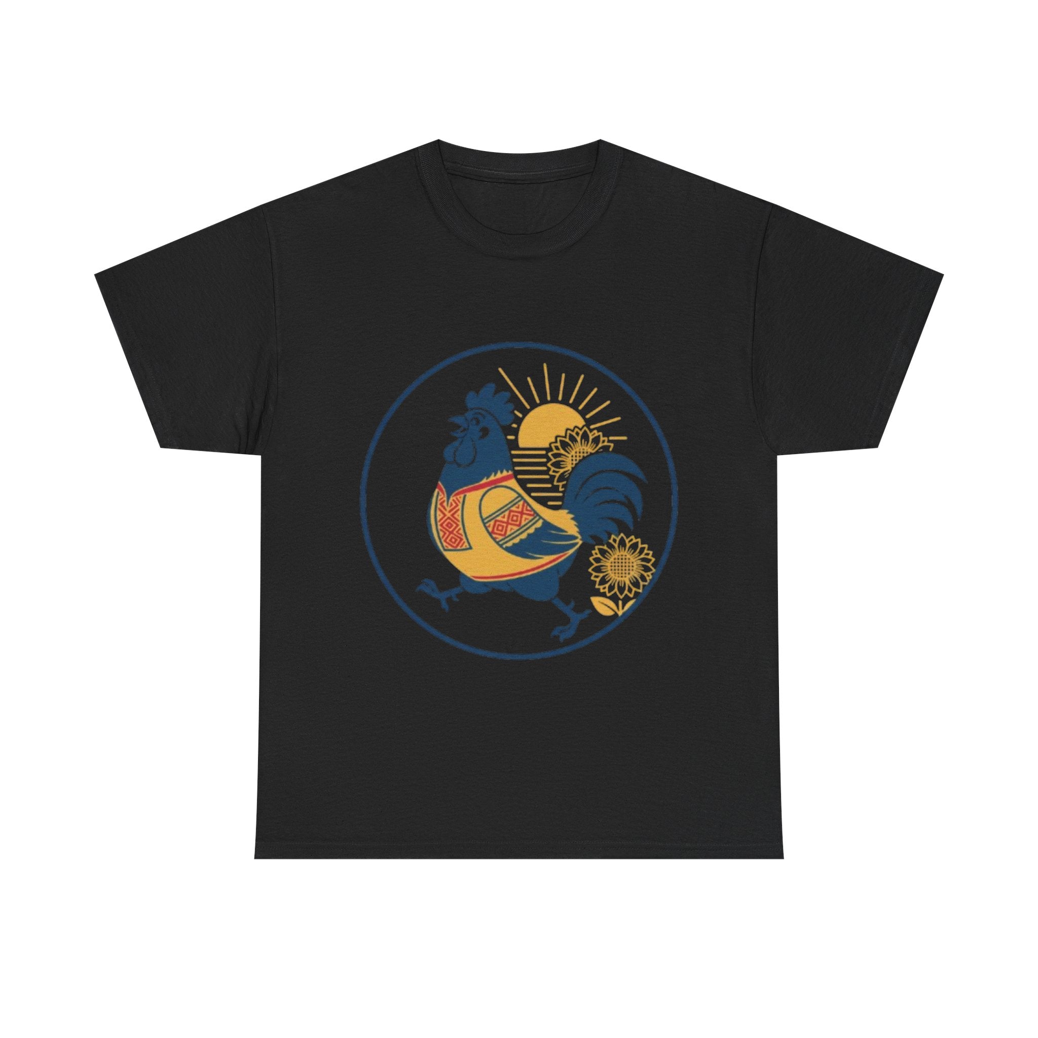 Rooster Sunburst Graphic Tee — Vintage Farmhouse Rooster T-Shirt
