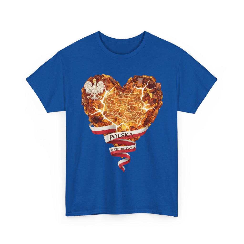 Polish Pride Heart Flame Tee | Polska Heritage T-Shirt