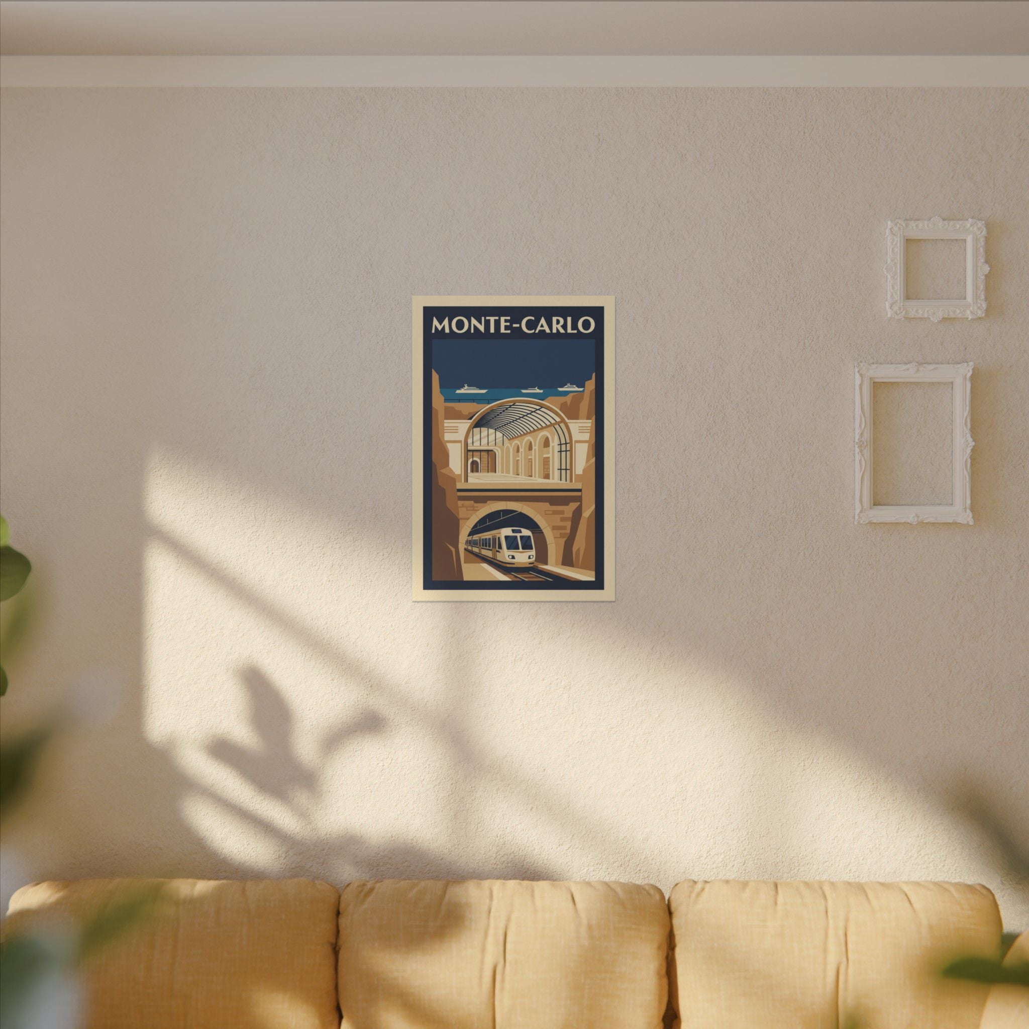 Monte Carlo Vintage Travel Poster Canvas