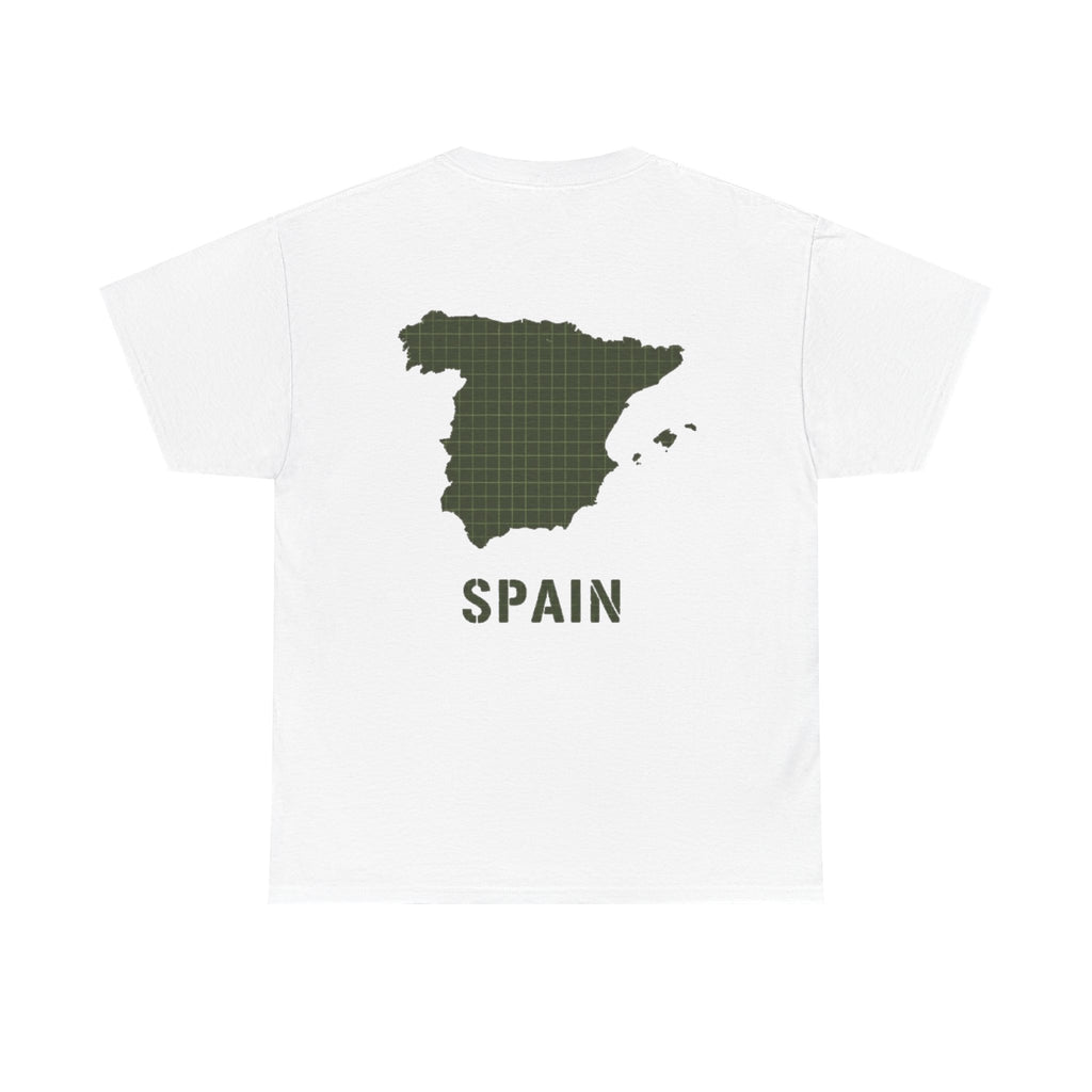 Gallus Spain Map T‑Shirt — Vintage Grid Spain Map Tee