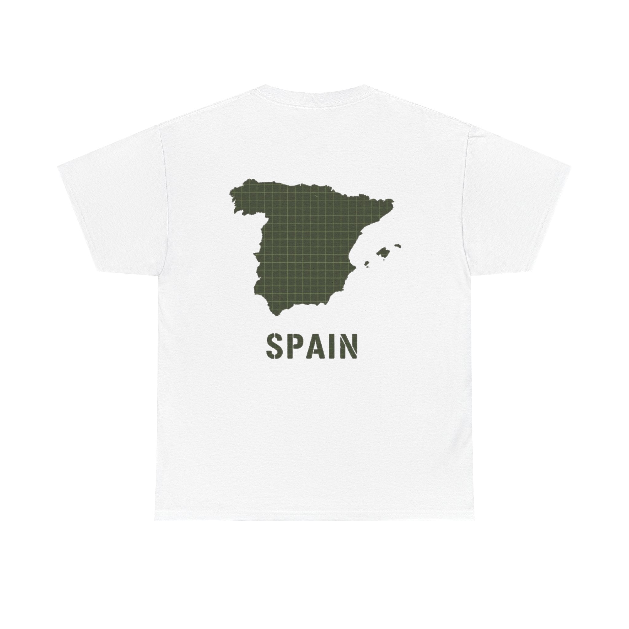 Gallus Spain Map T‑Shirt — Vintage Grid Spain Map Tee