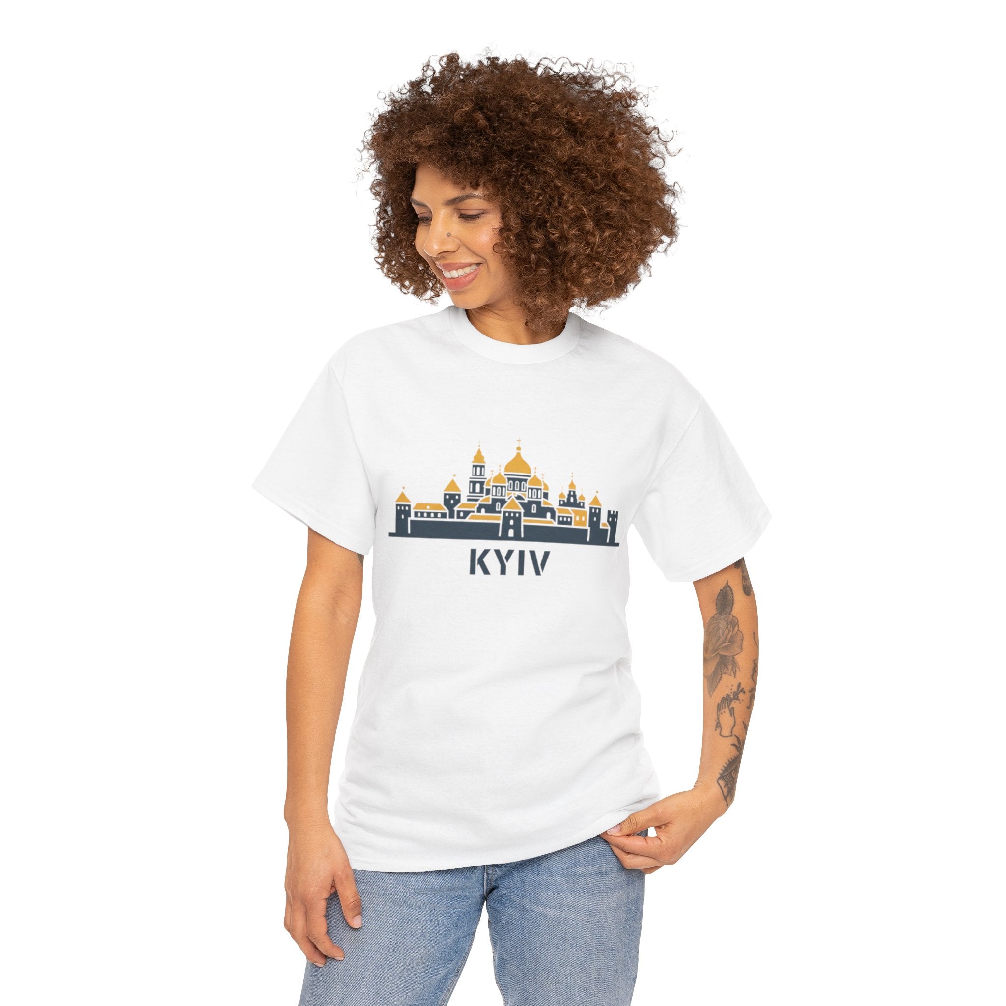 Kyiv Skyline Tee — Ukrainian Cityscape Graphic T-Shirt