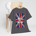 Make Tea, Not War T-Shirt — British Flag Peace Tea Tee