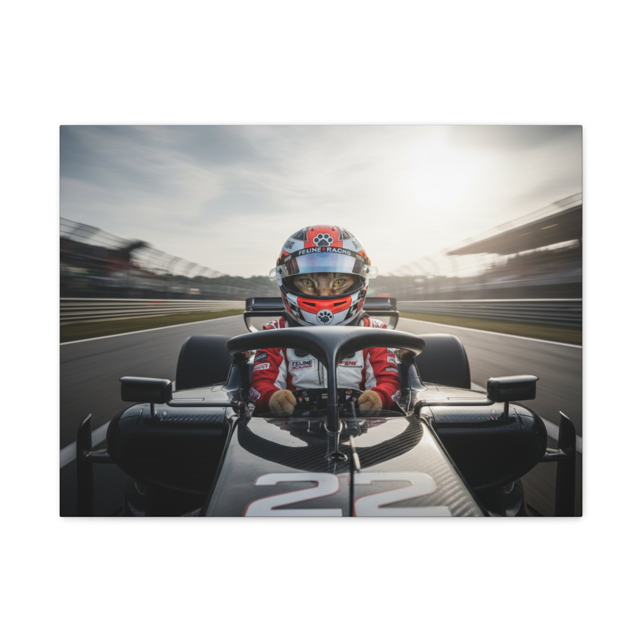 Race Car Driver Canvas Print — Formula Motorsport Wall Art