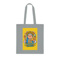 Ukrainian Grandma Illustration Cotton Tote — Folk Art Market Bag