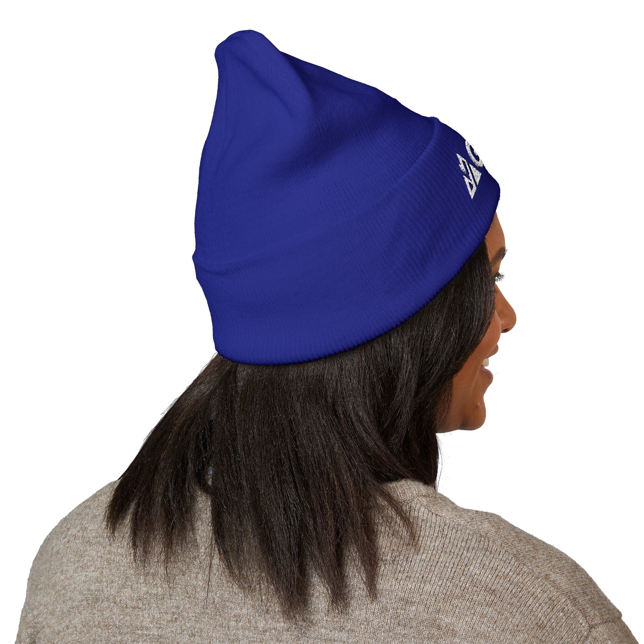 Embroidered "GALLUS" Classic Cuffed Beanie — Red Knit Winter Hat