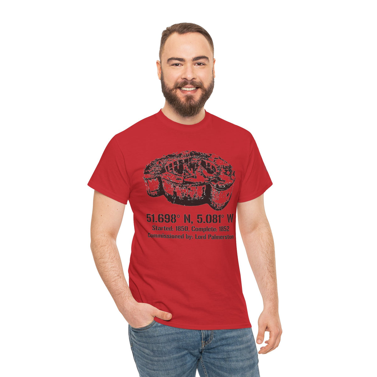 Stack Rock Fort Heritage T-Shirt — Pembrokeshire Coastal Tee — product image 15