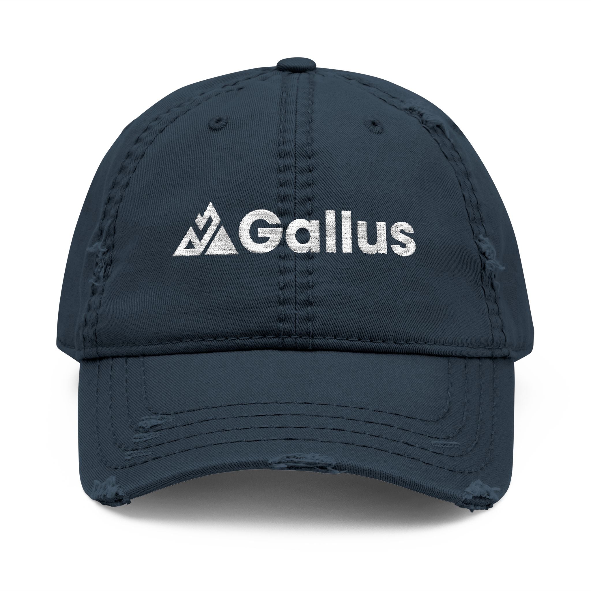 Distressed Embroidered Dad Hat - 'GALLUS' Vintage Cotton Cap