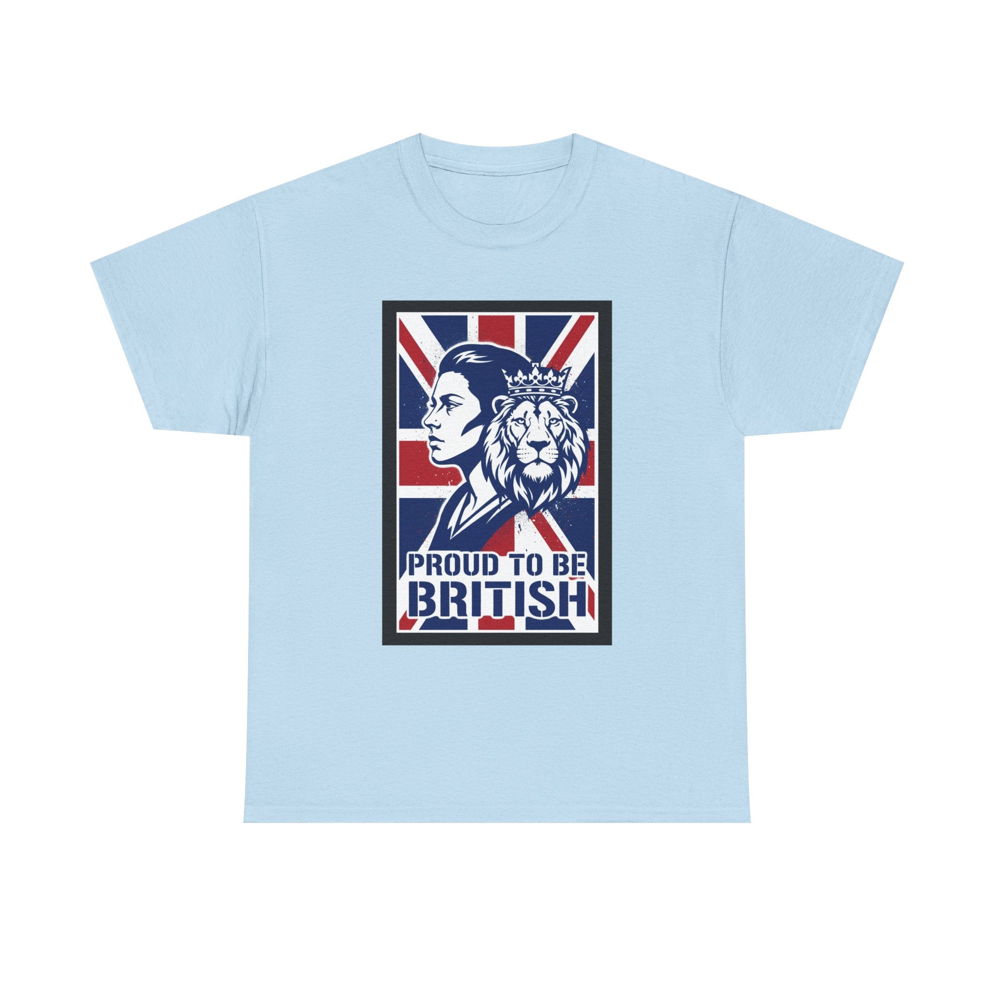 Proud to Be British T-Shirt – Union Jack Lion Graphic Tee