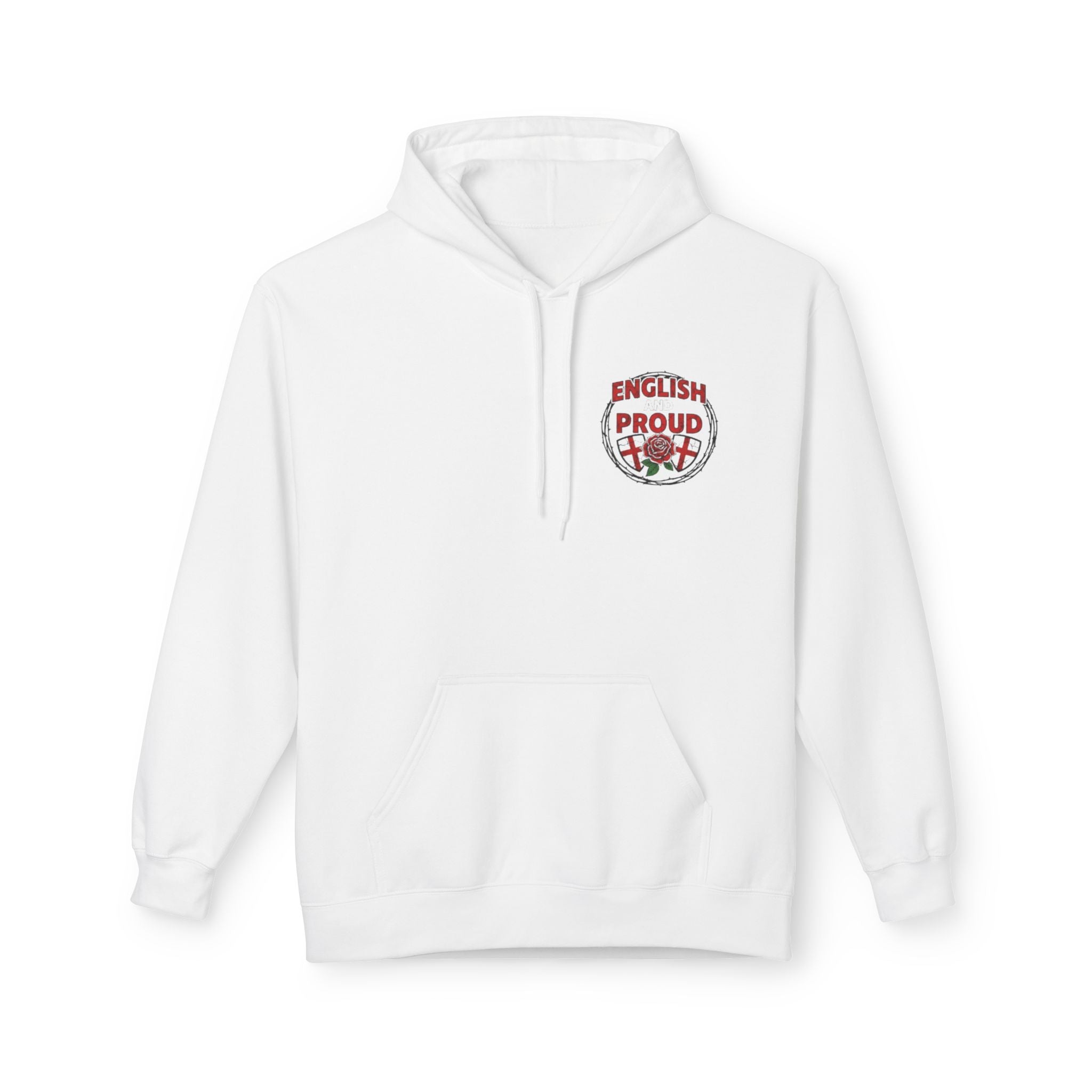 England Rose Hoodie – Vintage Floral Emblem Pullover