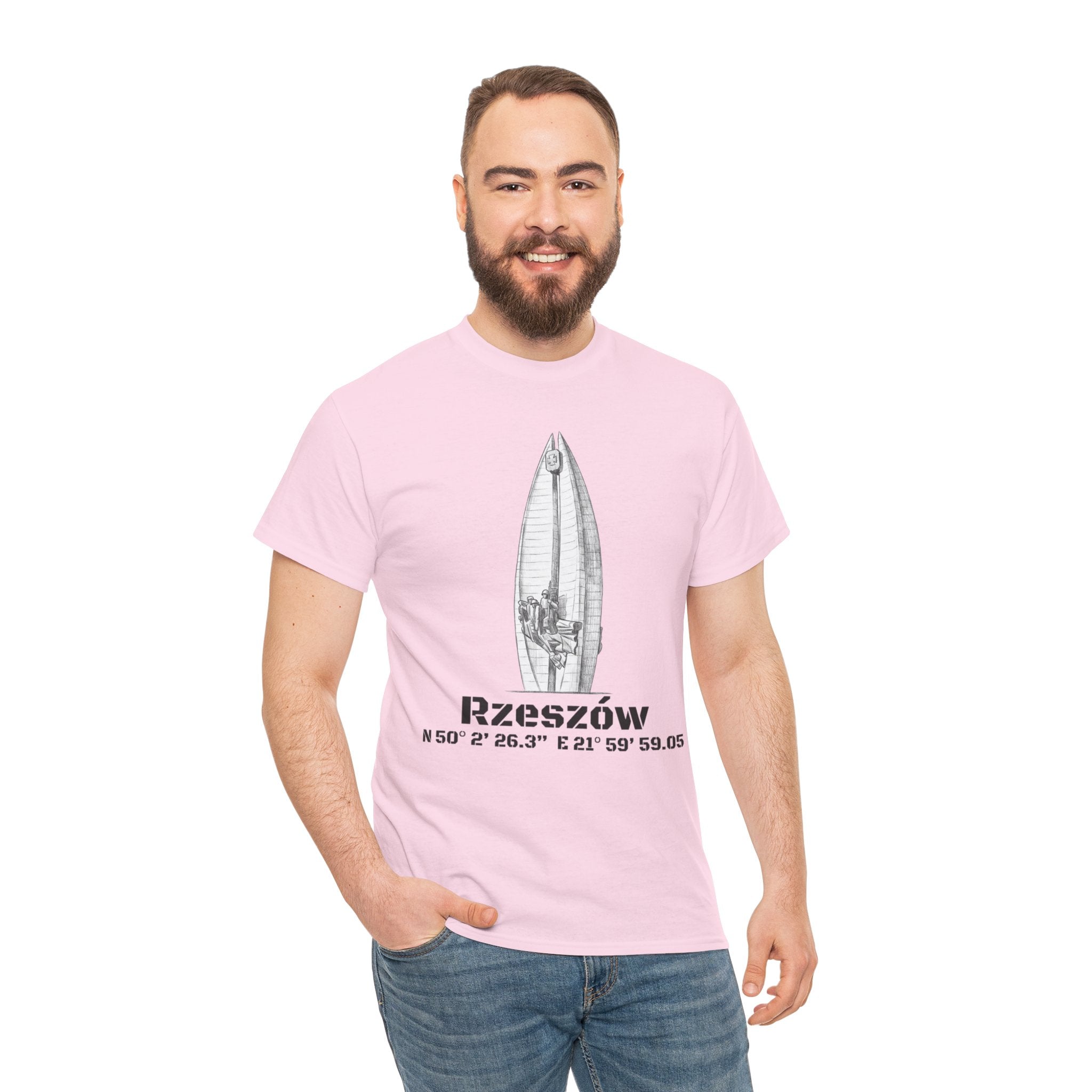 Rzeszów Coordinates T‑Shirt — City Landmark  Sketch Tee