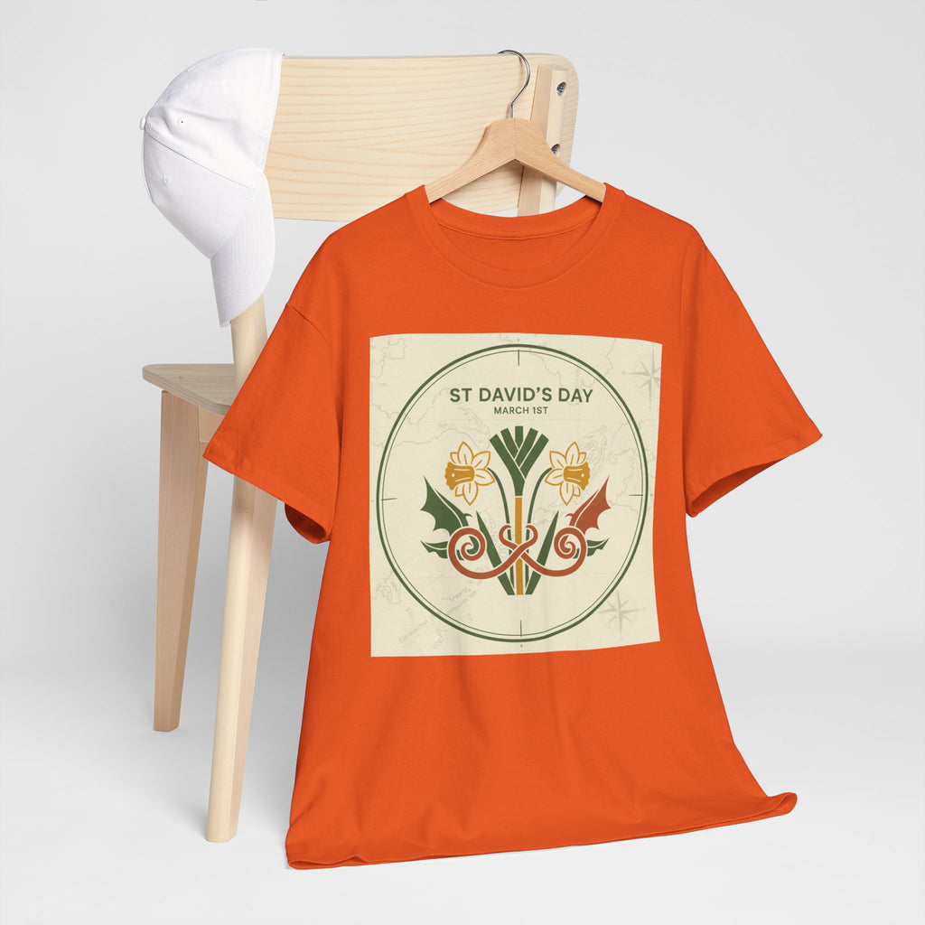 St. David's Day Floral Tee — Welsh Daffodil & Leek Celebration Shirt