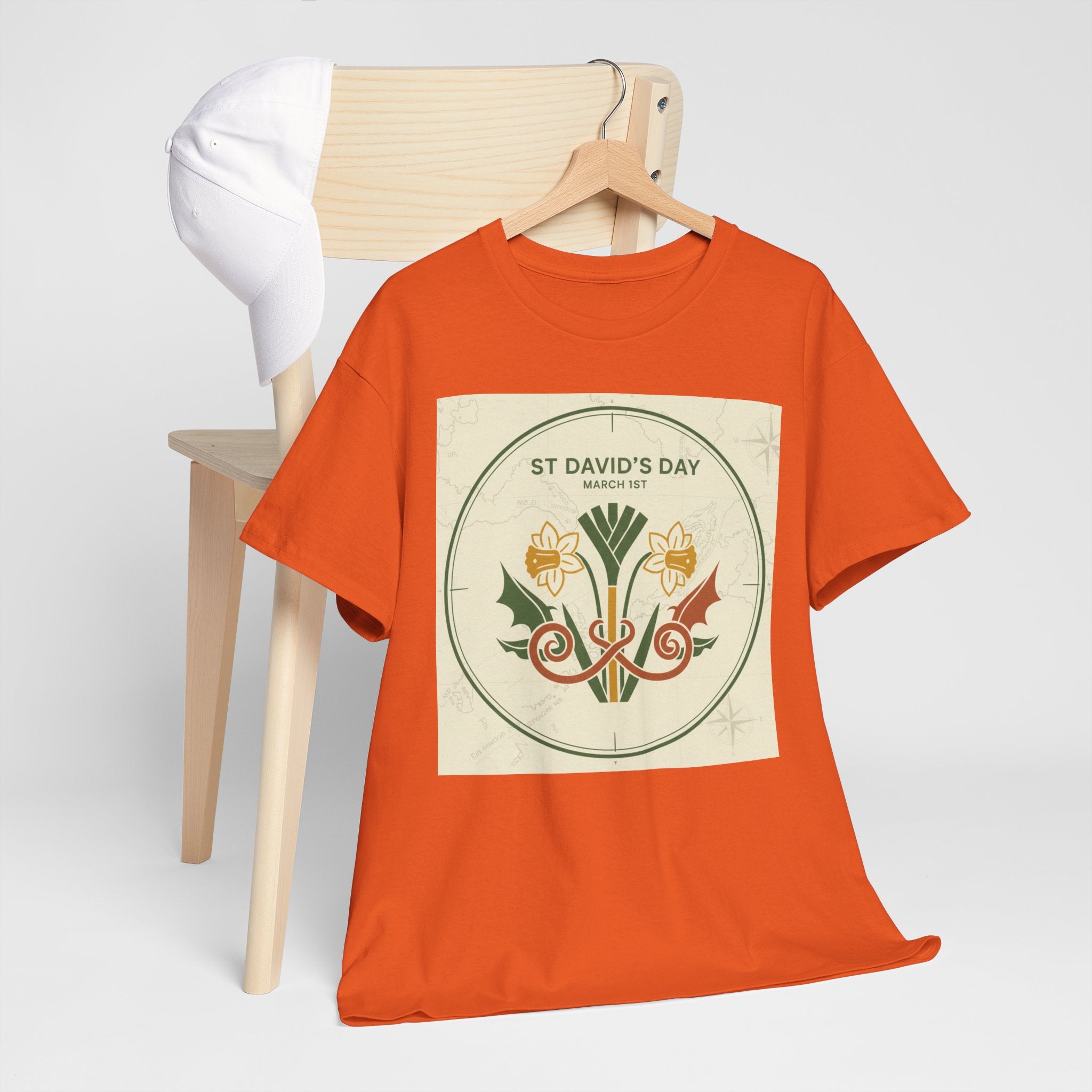 St. David's Day Floral Tee — Welsh Daffodil & Leek Celebration Shirt