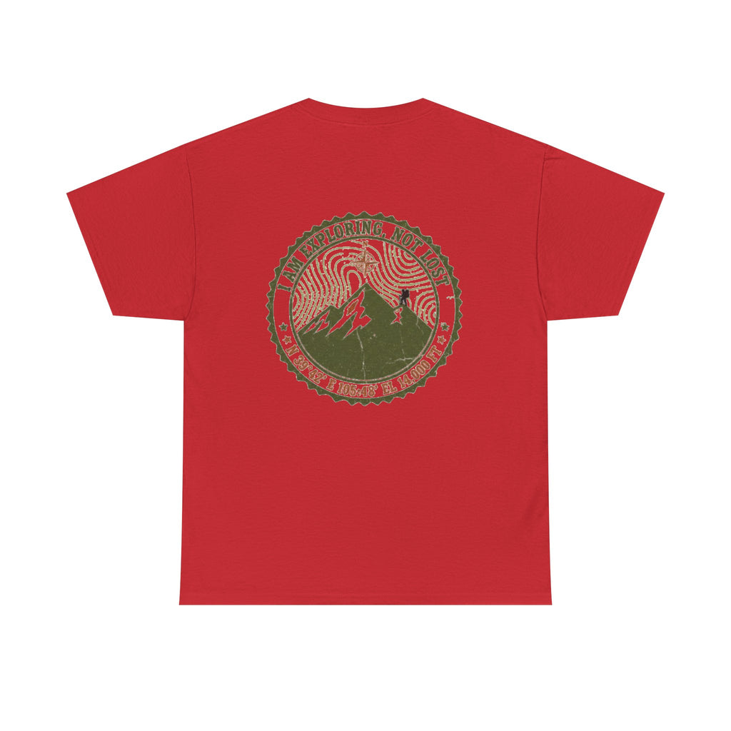 Adventure Logo Tee — "GALLUS" Mountain Badge Shirt (Exploring Not Lost)