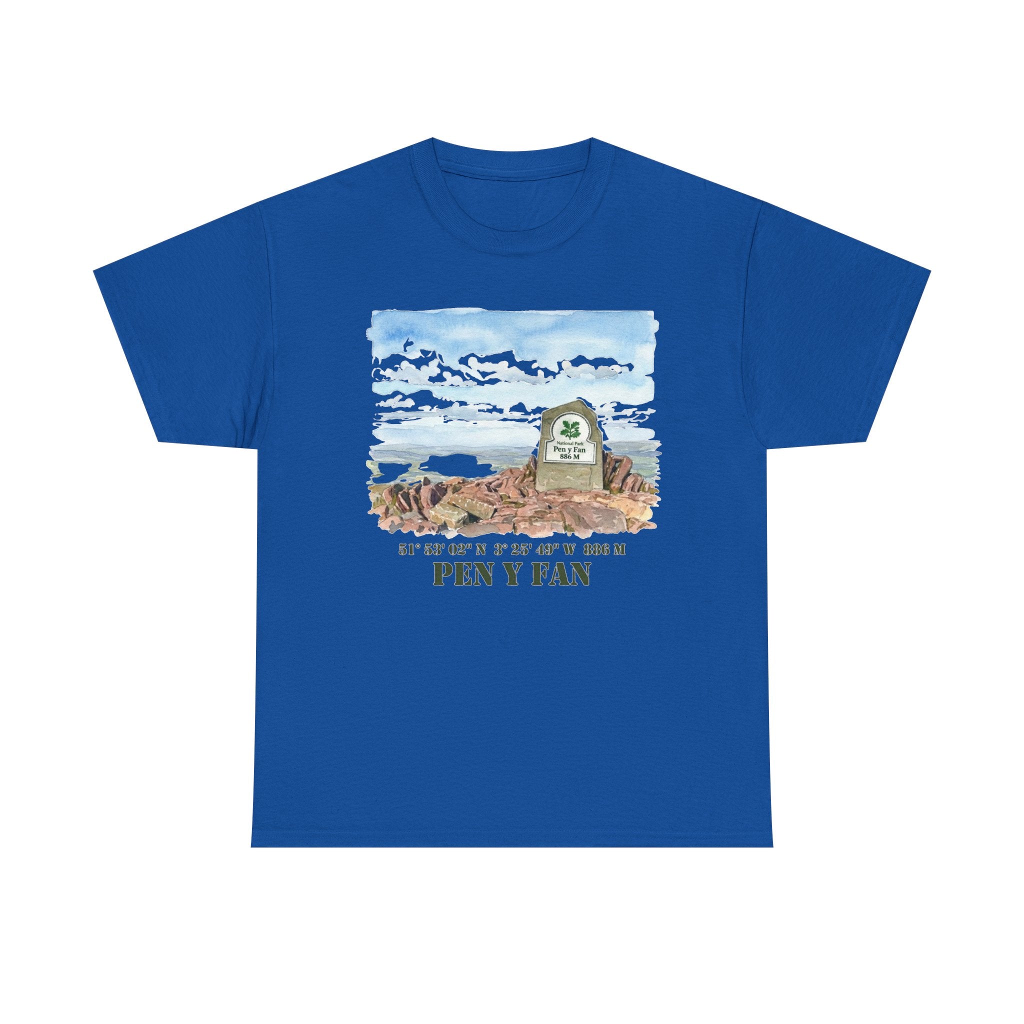 Pen y Fan Landscape T‑Shirt — Wales Mountain Hiking Souvenir Tee