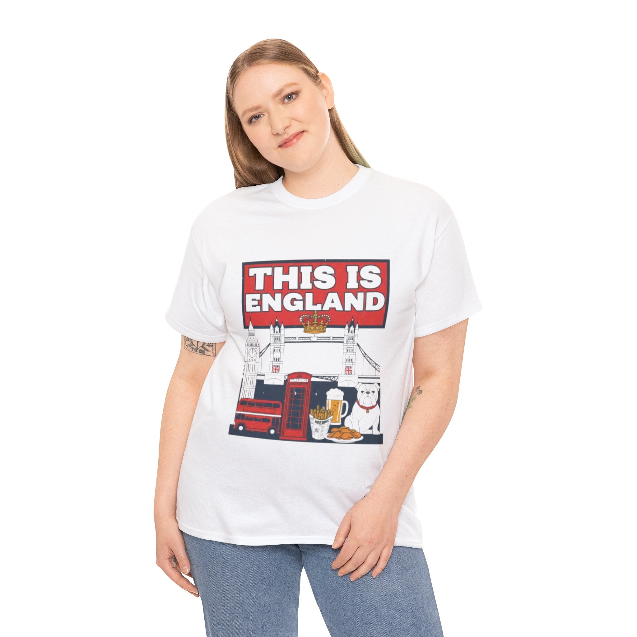 This Is England Graphic Tee — London Icons Shirt (Telephone Box, Double-Decker, Pub)
