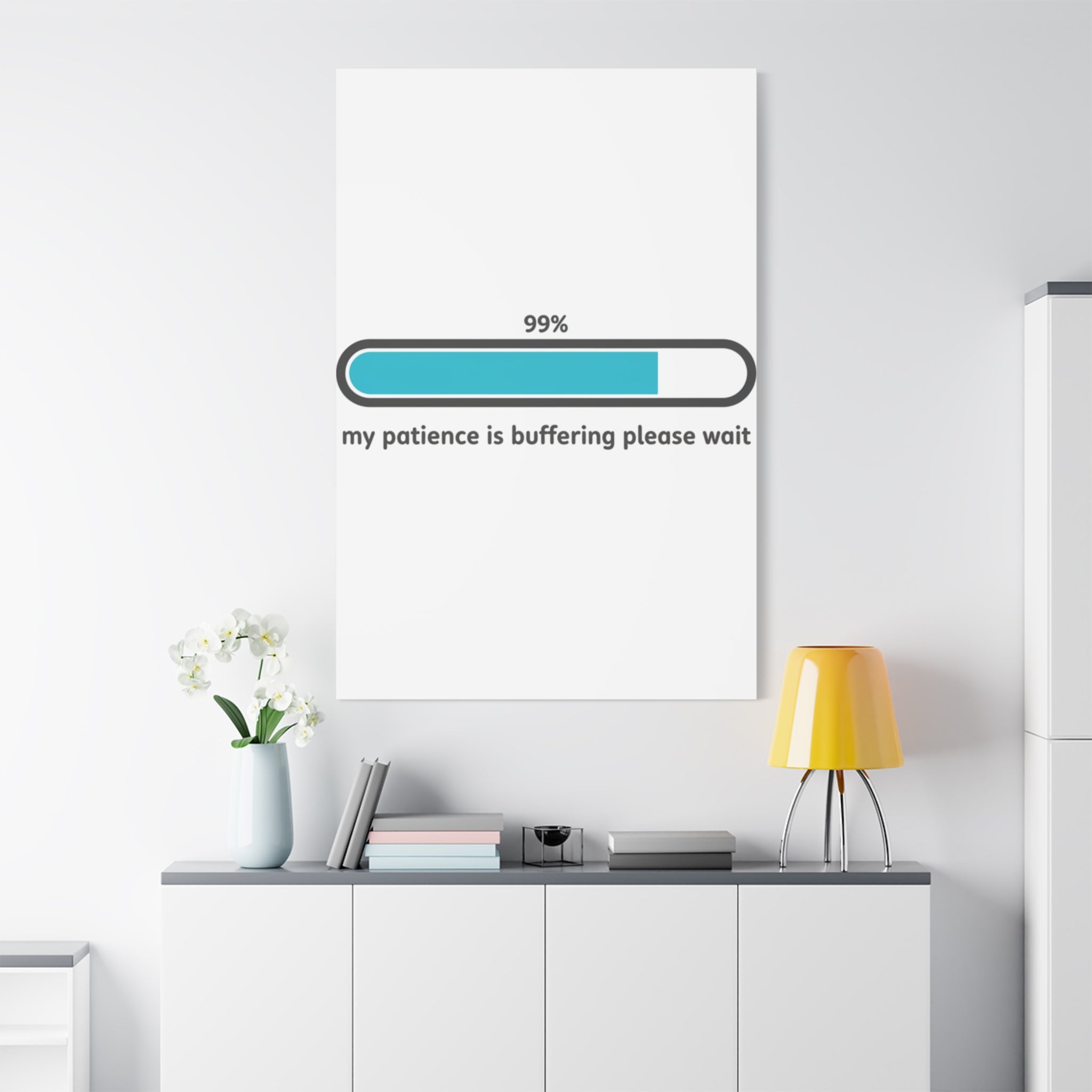 99% Patience Buffering Canvas, Sarcastic Gratitude, Tired Humor