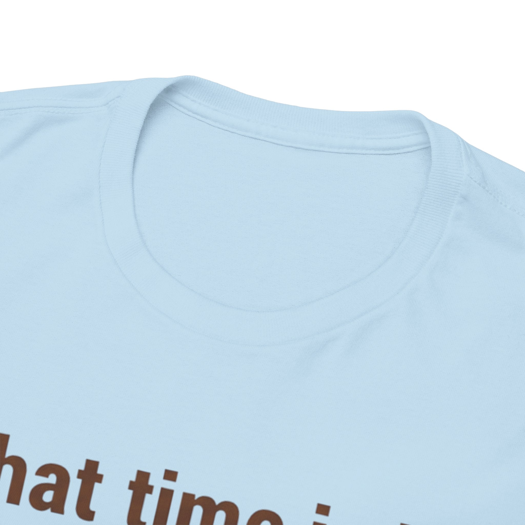 Pierogi Time T‑Shirt — "What time is it? Pierogi time!" Vintage Clock Food Tee