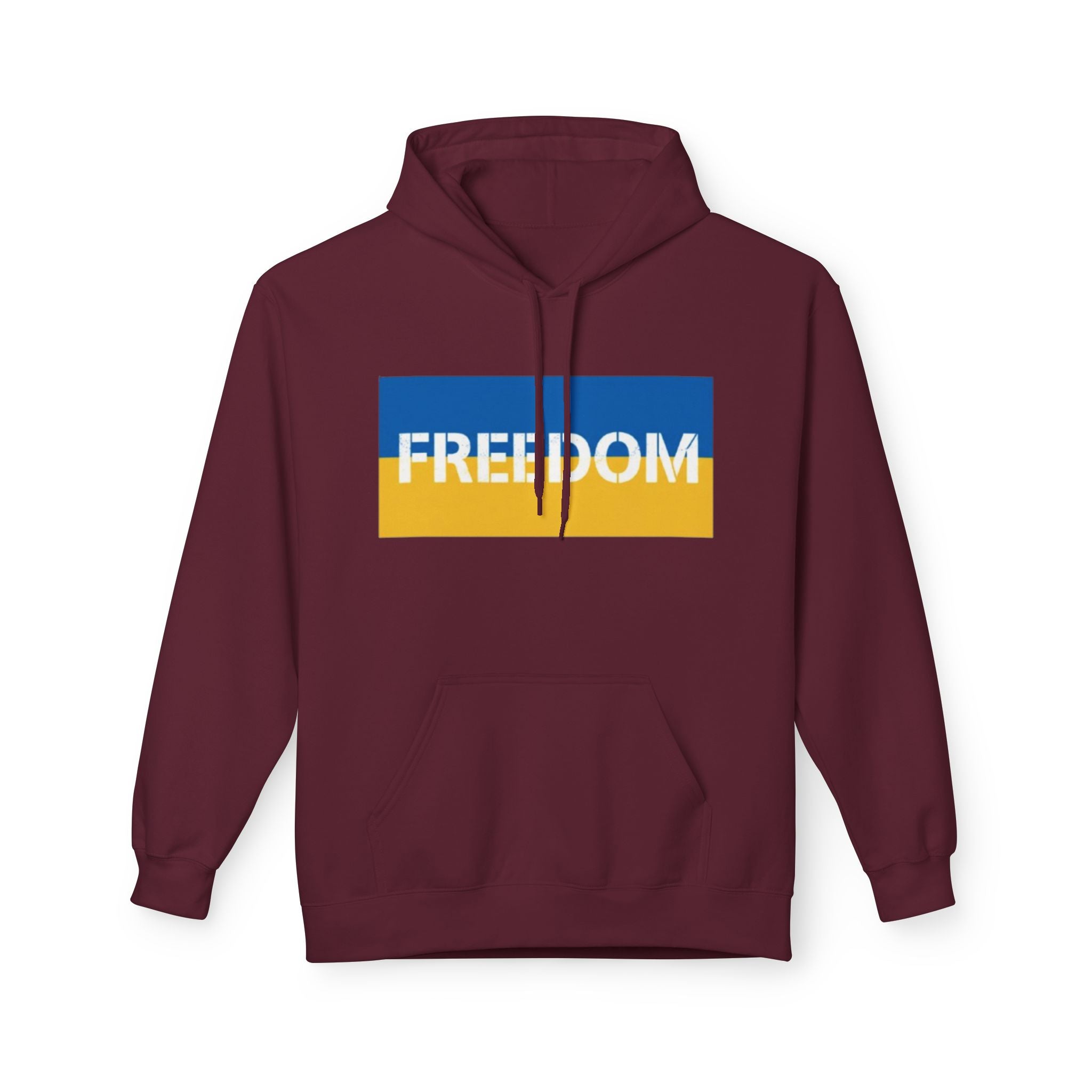 Freedom Flag Hoodie — Blue & Yellow Patriotic Freedom Pullover