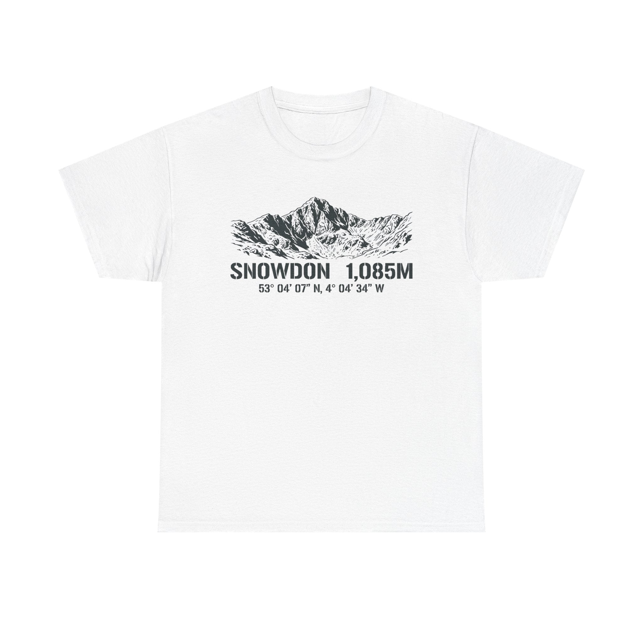 Snowdon 1,085M Mountain Tee with Coordinates