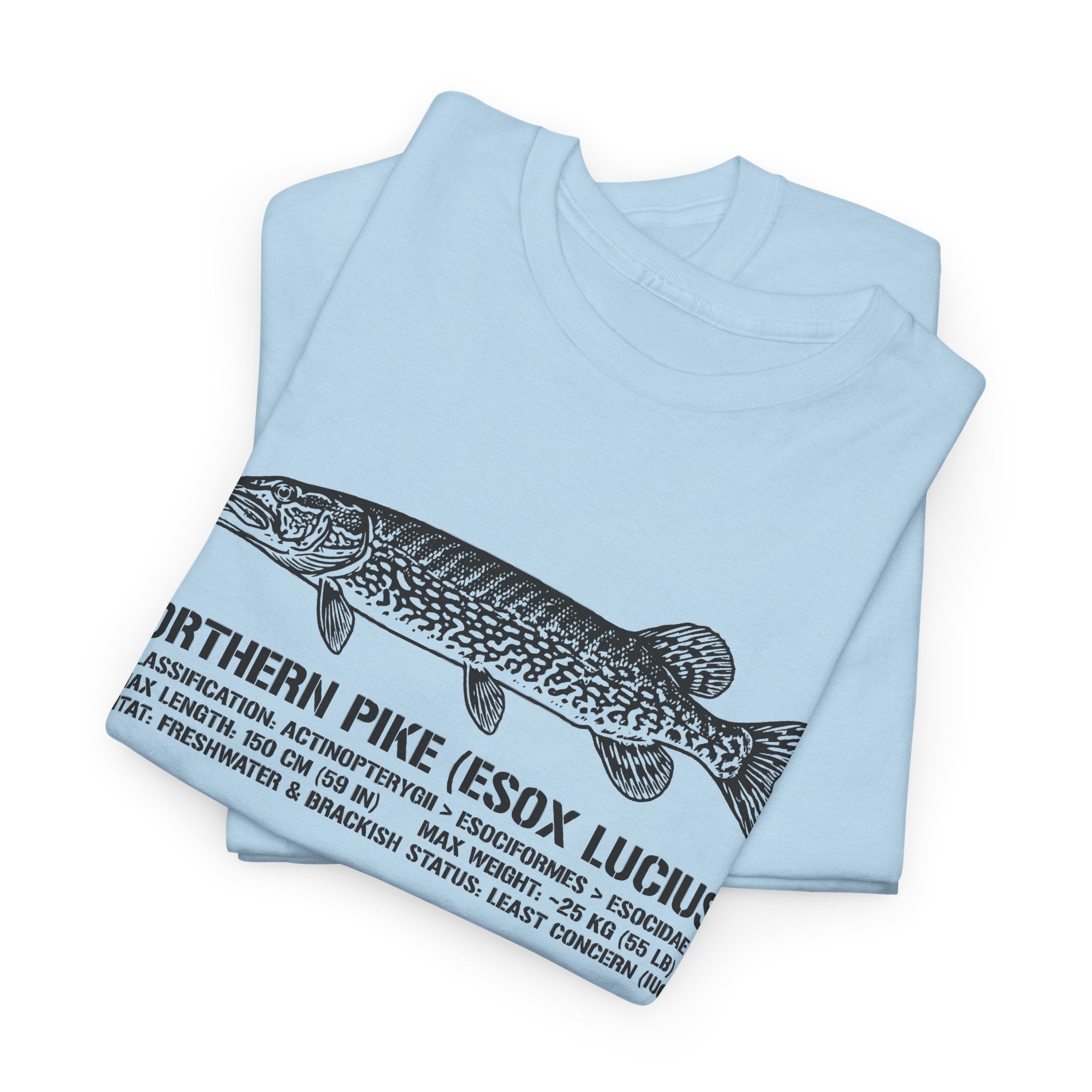 Northern Pike Illustration Tee — "Northern Pike (Esox Lucius)" Fishing Shirt