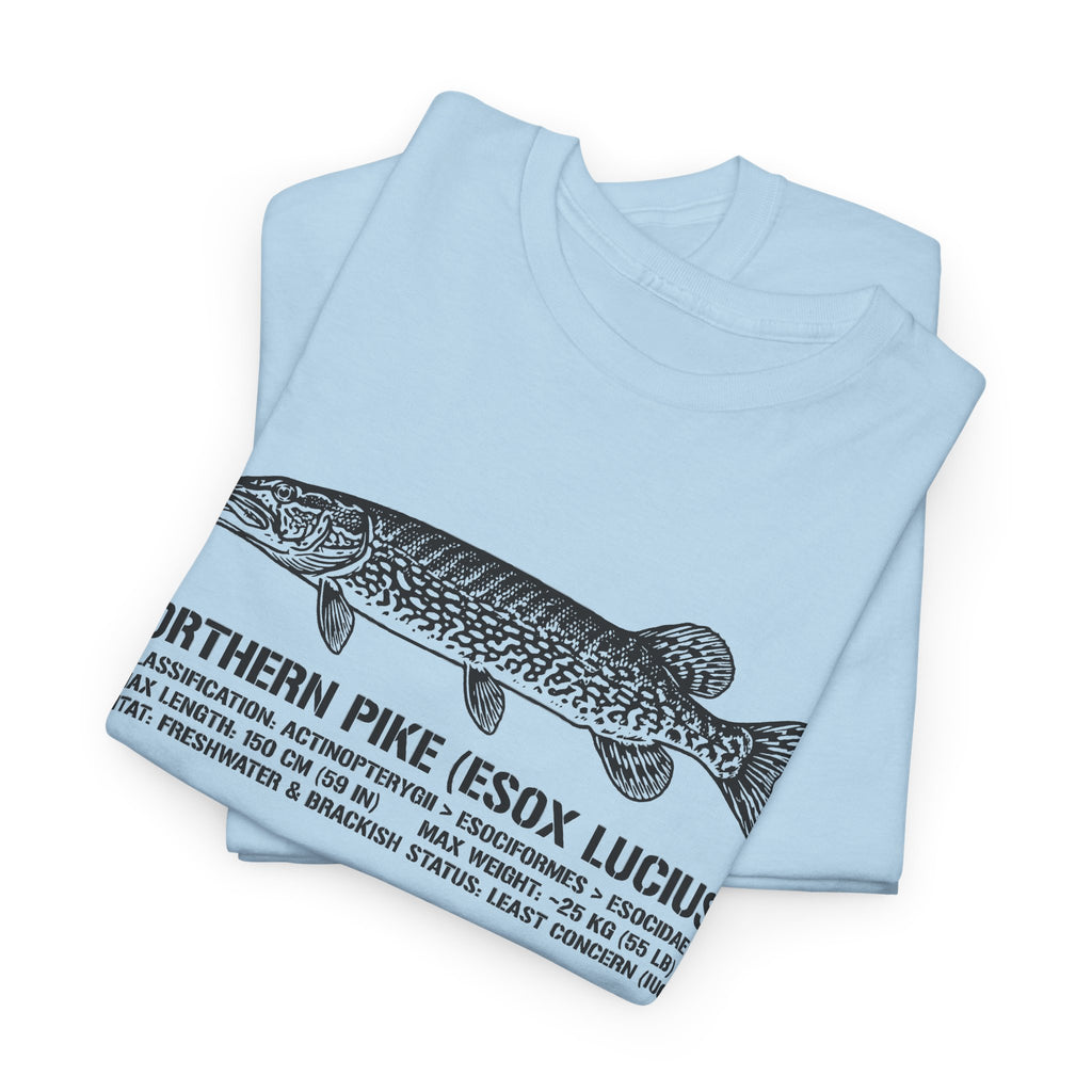 Northern Pike Illustration Tee — "Northern Pike (Esox Lucius)" Fishing Shirt