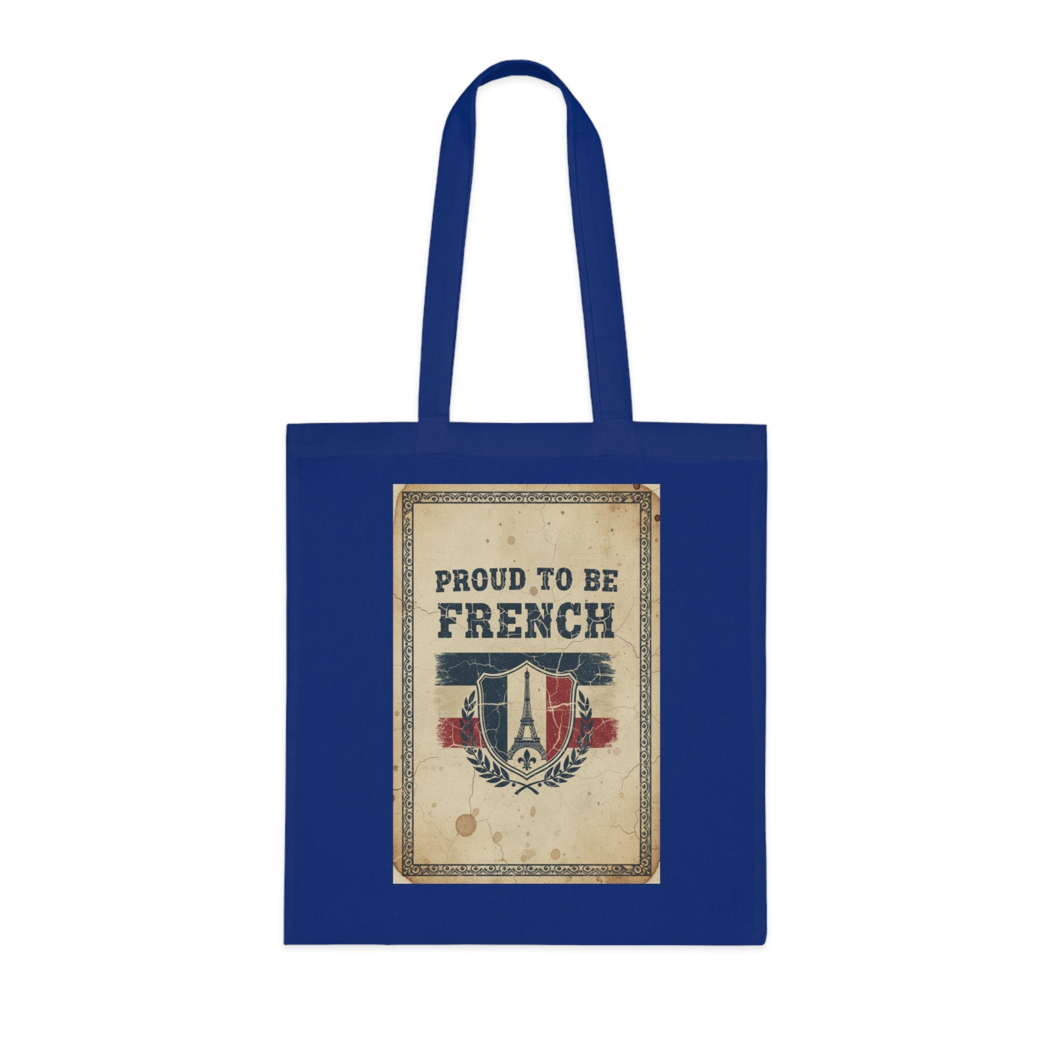 Proud to Be French Vintage Shield Cotton Tote