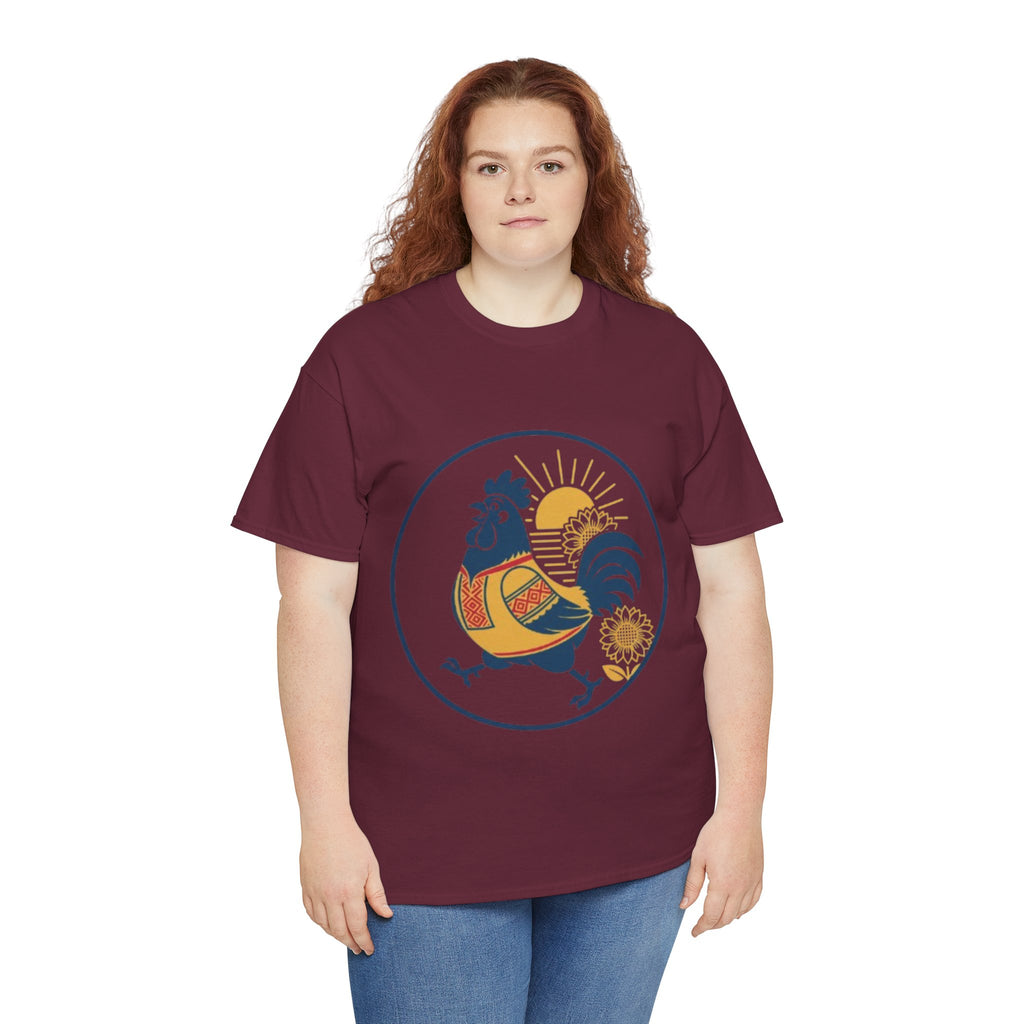 Rooster Sunburst Graphic Tee — Vintage Farmhouse Rooster T-Shirt
