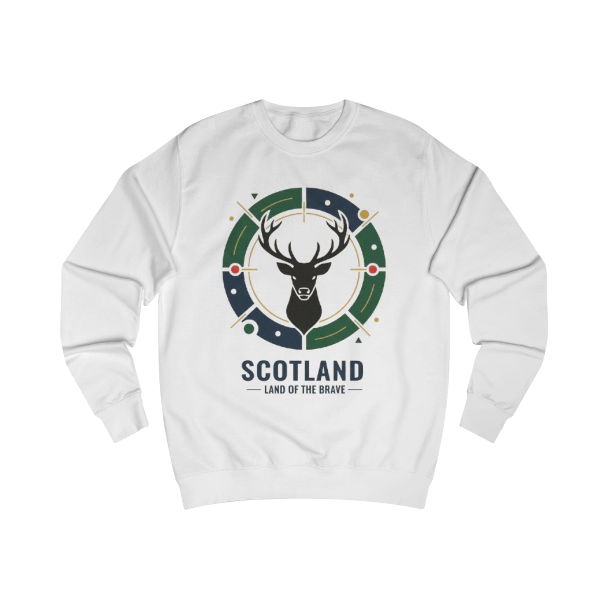 Scotland Deer Crest Sweatshirt — Land of the Brave Graphic Crewneck