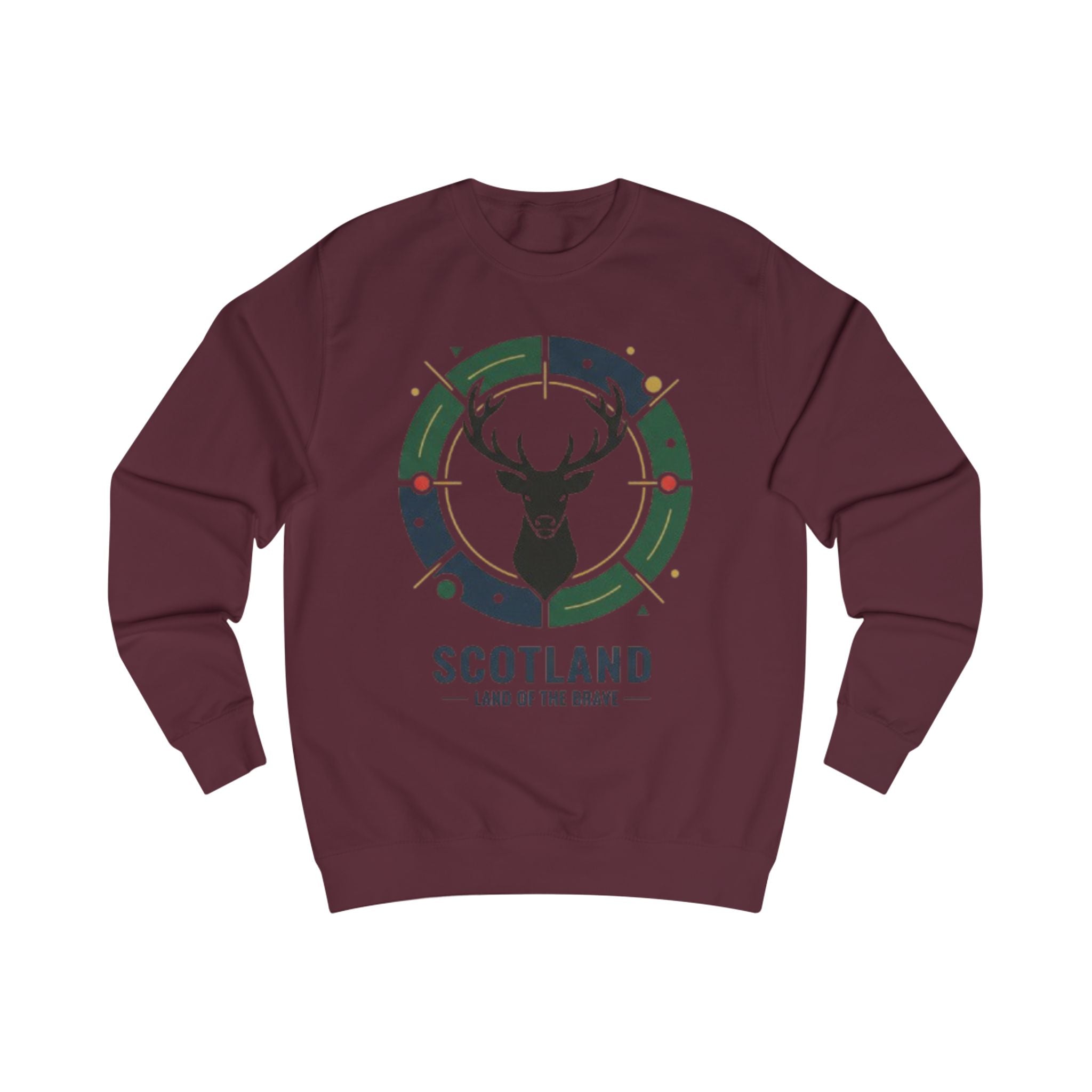Scotland Deer Crest Sweatshirt — Land of the Brave Graphic Crewneck