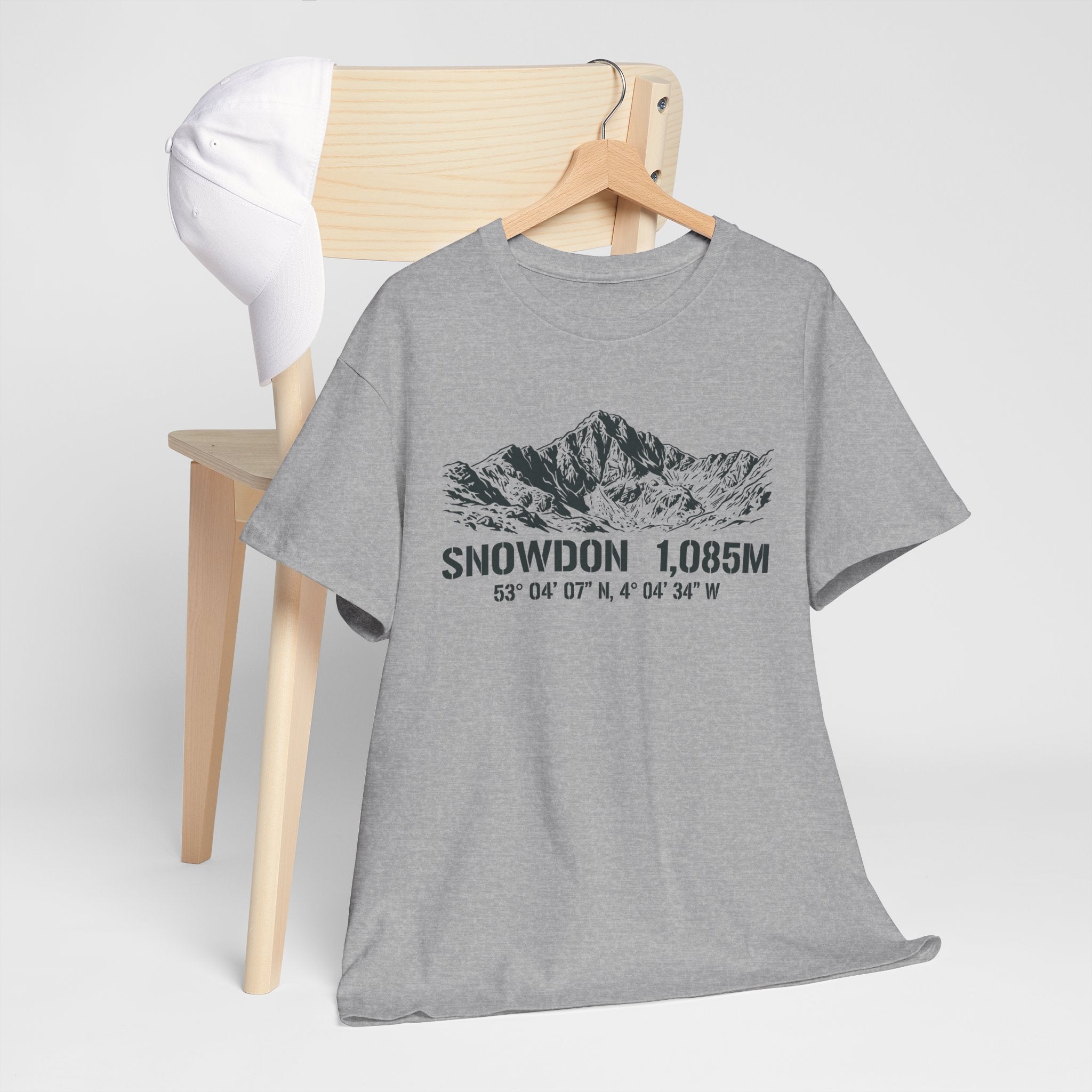 Snowdon 1,085M Mountain Tee with Coordinates