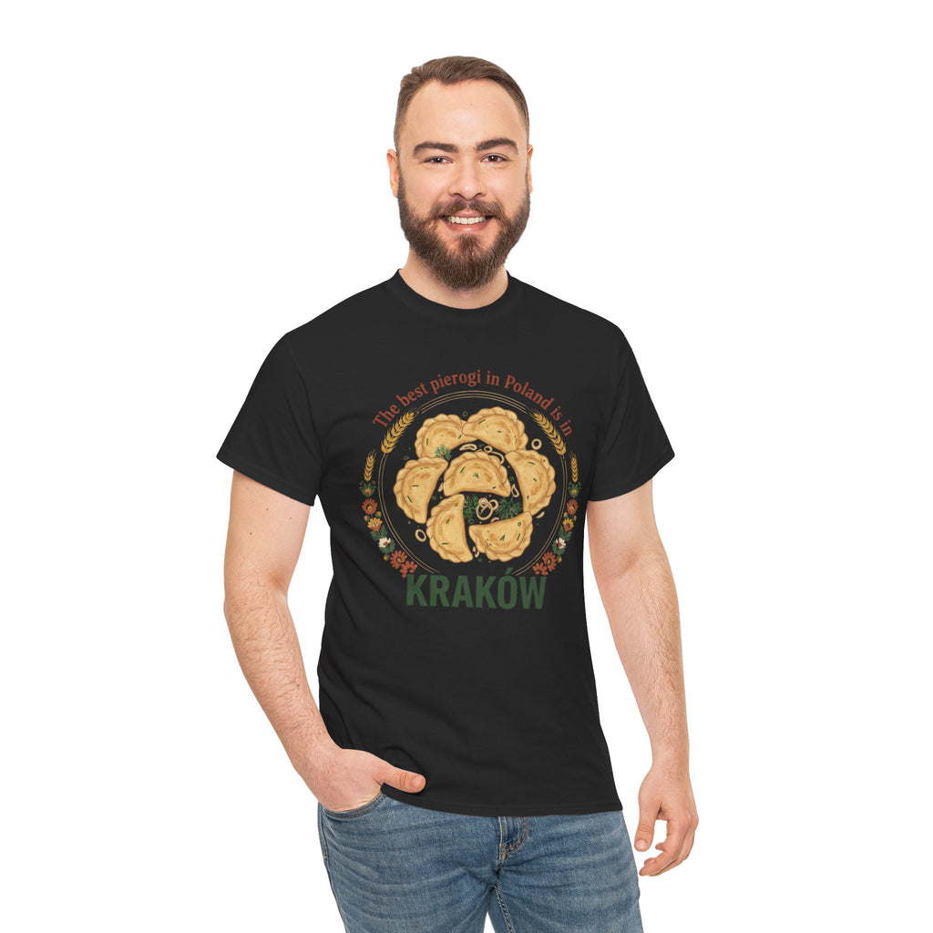 Kraków Pierogi Graphic Tee — "The best pierogi in Poland is in KRAKÓW" T-Shirt