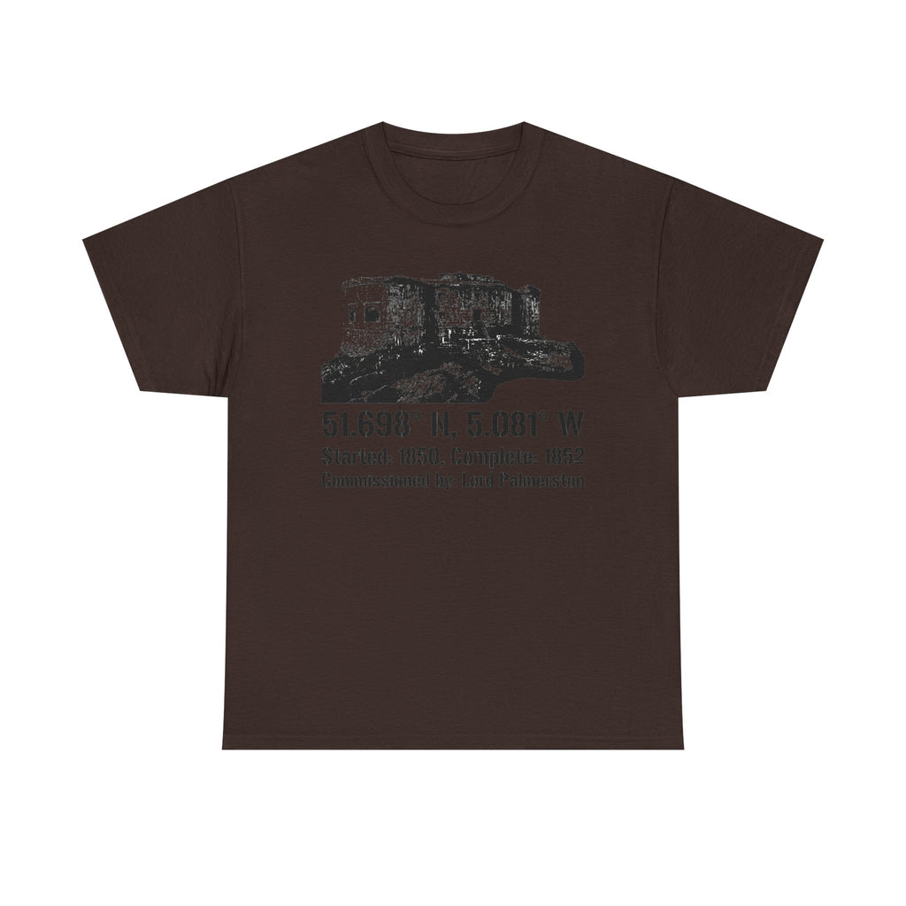 Stack Rock Fort T‑Shirt — Coastal Landmark Graphic Tee