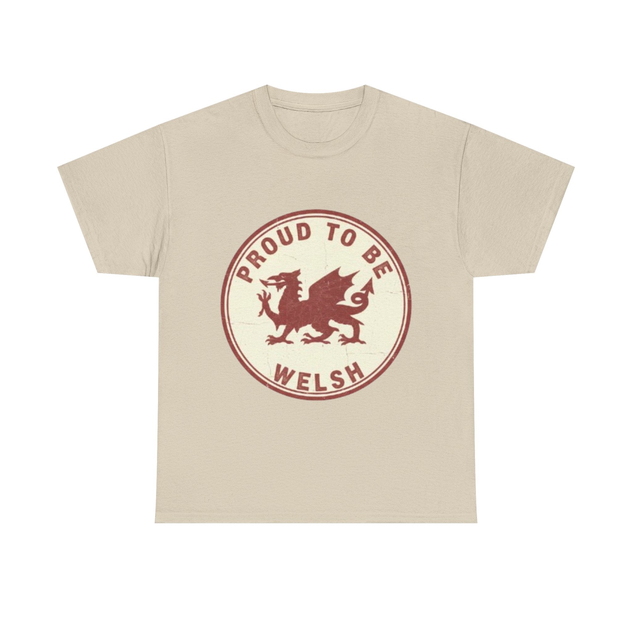 Proud to Be Welsh T-Shirt — Retro Welsh Dragon Pride Tee