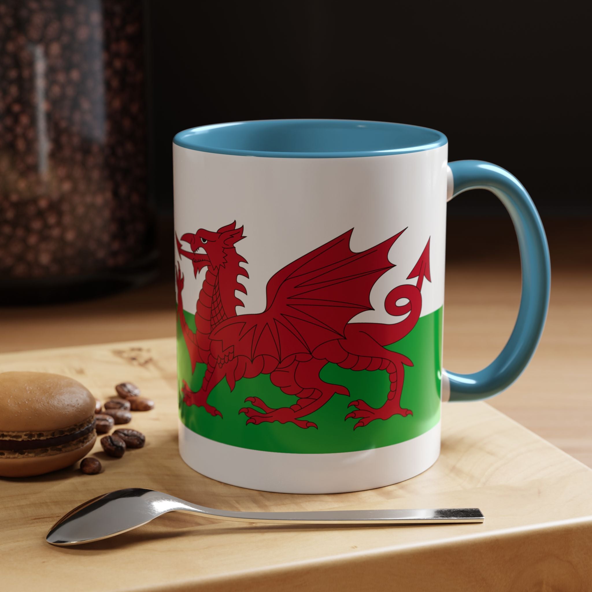 Wales Flag Accent Coffee Mug (11/15oz) – Red Welsh Dragon Tea & Coffee Cup