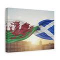 Wales and Scotland Flag Canvas Print — Matte Stretched Wall Art