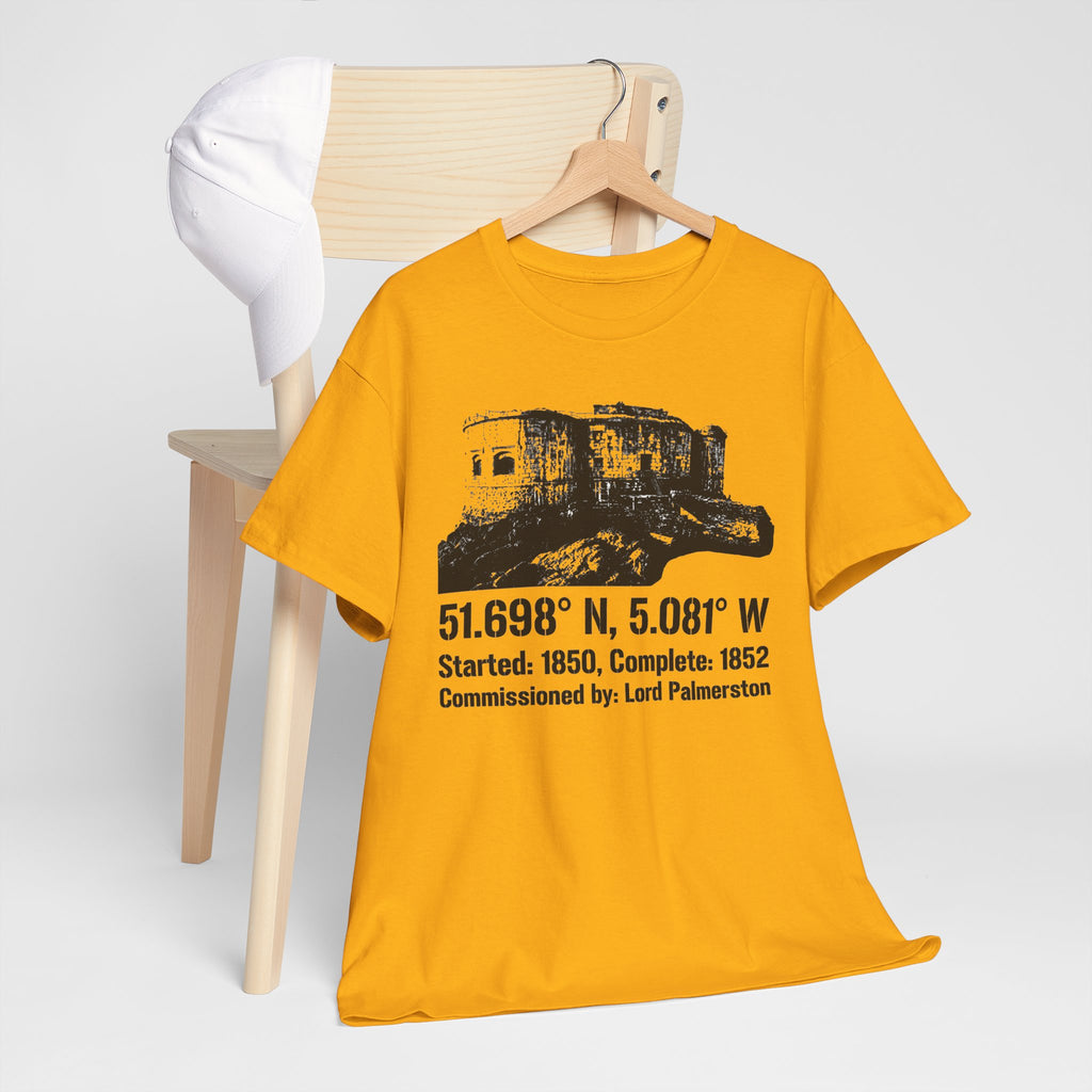 Stack Rock Fort T‑Shirt — Coastal Landmark Graphic Tee