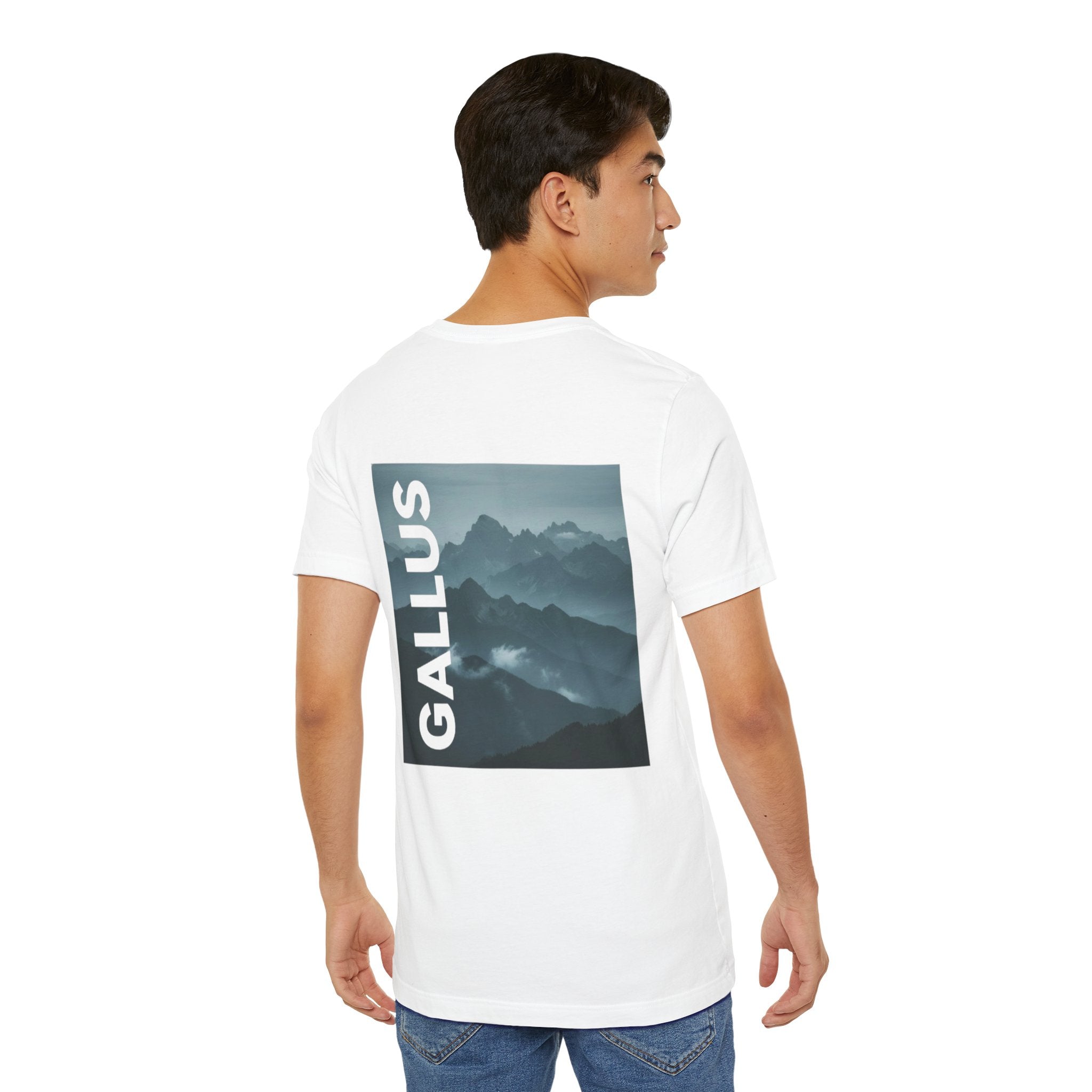 Gallus Mountain Graphic Tee — Vintage Mist Landscape T‑Shirt