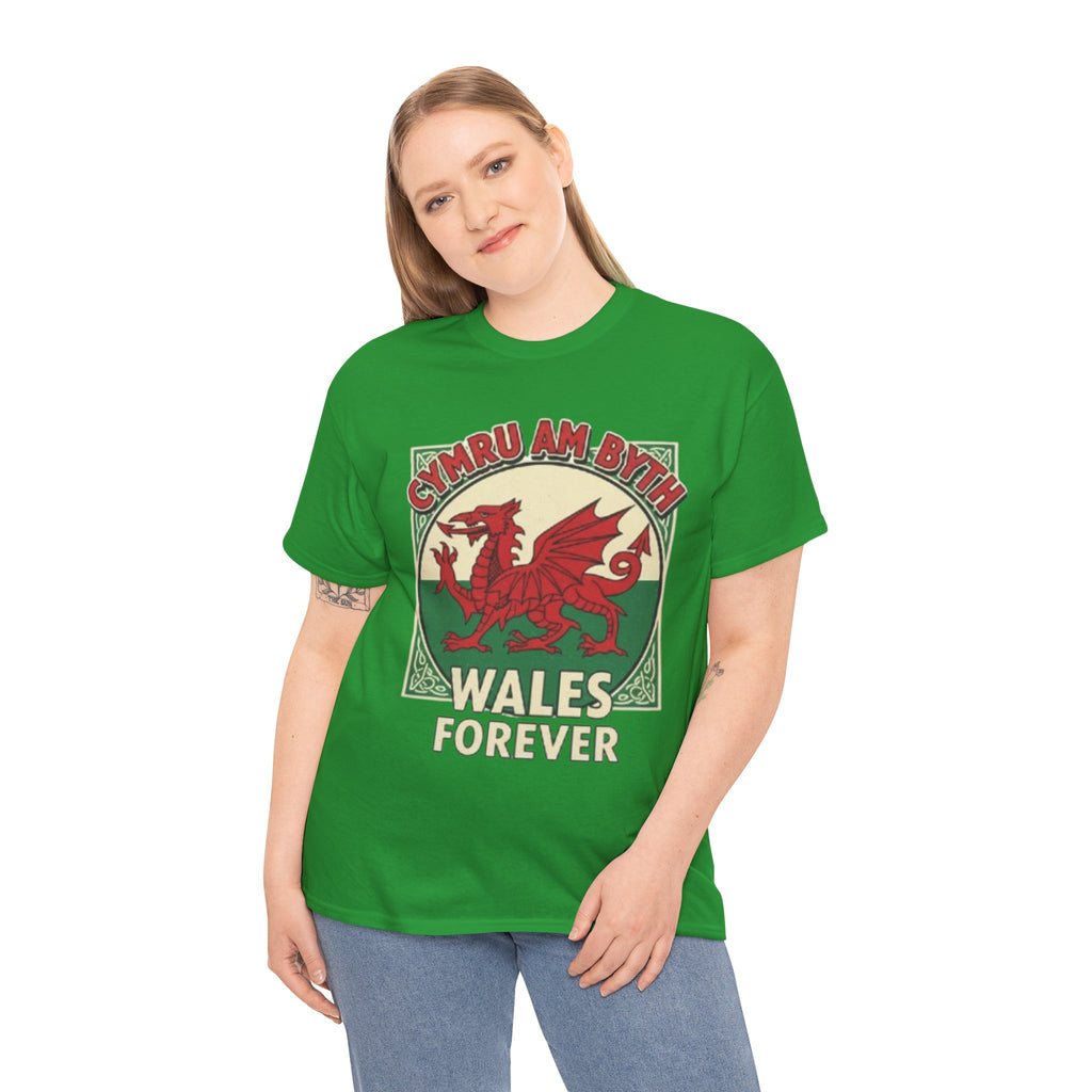 Wales Forever T-Shirt — Cymru Am Byth Retro Welsh Dragon Tee